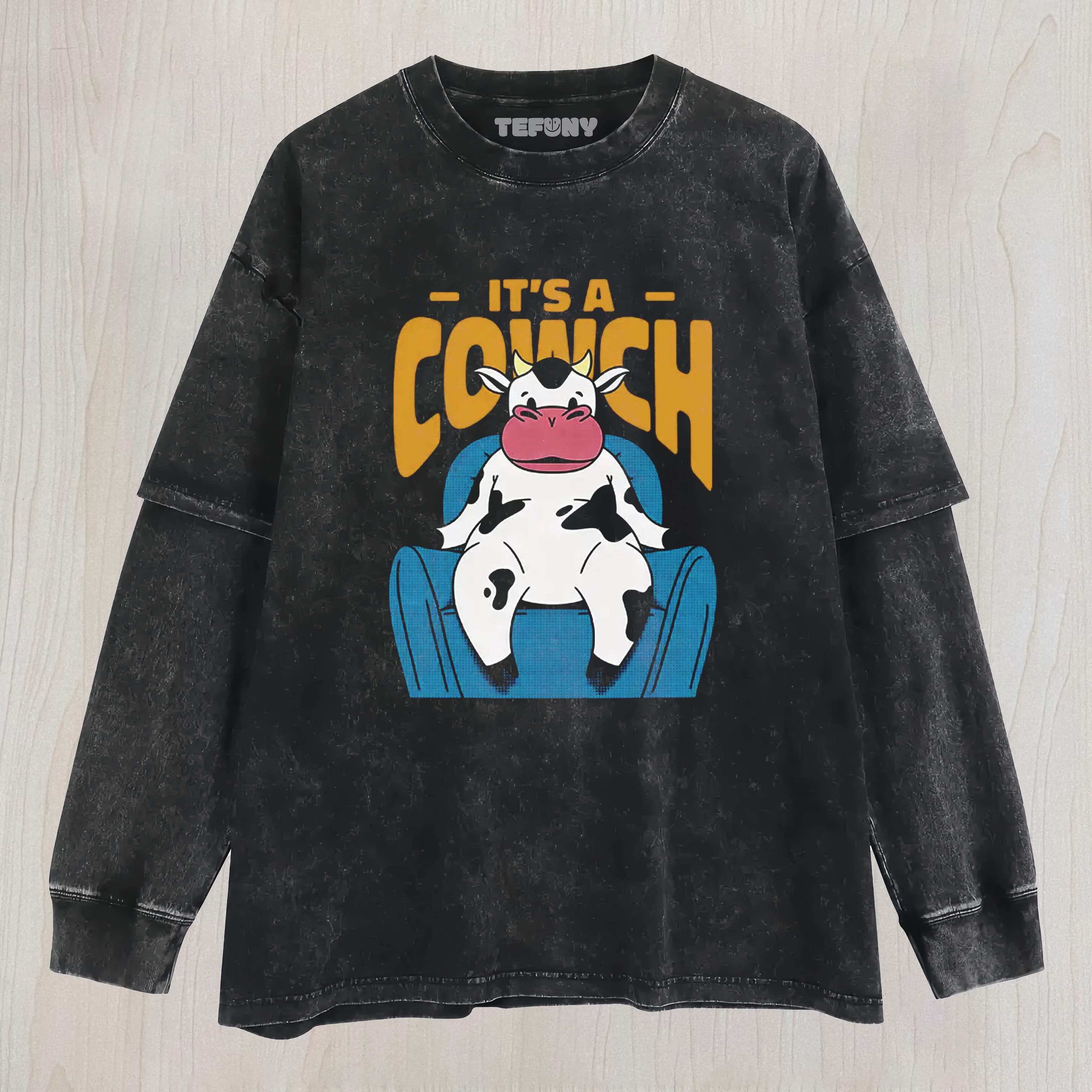 ITS A COWCH FUNNY COW UNISEX TEE, TANK TOP, LAYERED LS, SWEATSHIRT & HOODIE