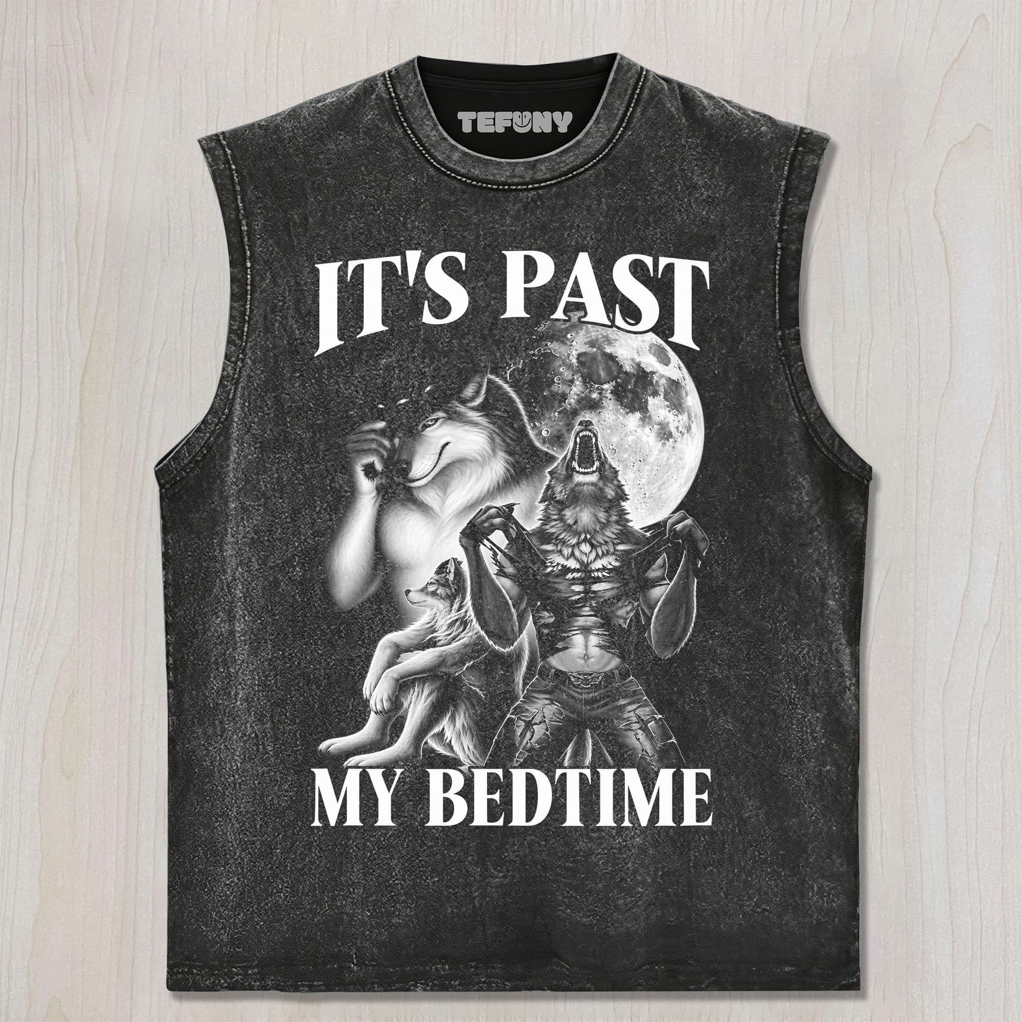 IT'S PAST MY BEDTIME WEREWOLF MEME T-SHIRT UNISEX TEE, TANK TOP, LAYERED LS, SWEATSHIRT & HOODIE