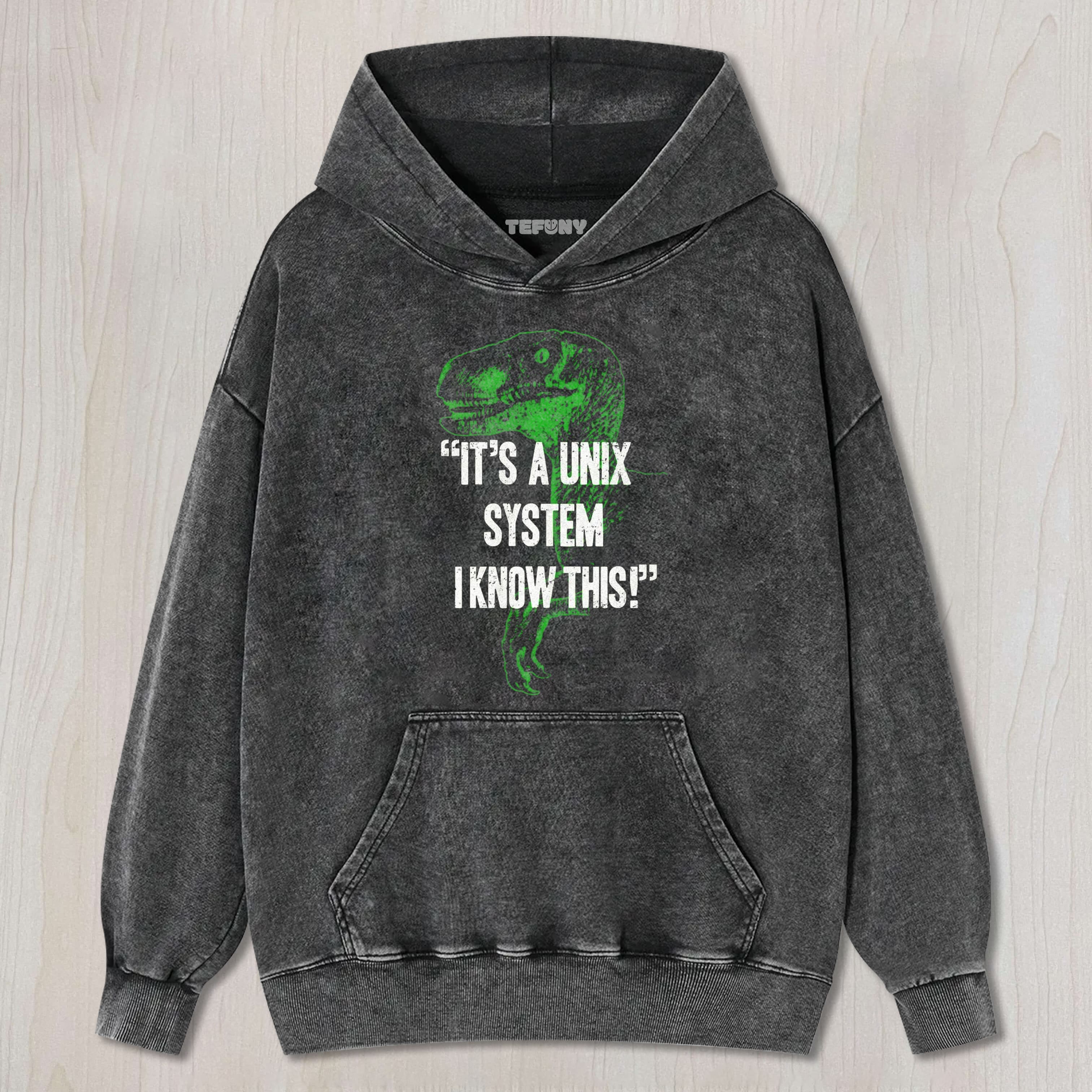IT'S A UNIX SYSTEM RAPTOR WASHED TEE & SWEAT & HOOD