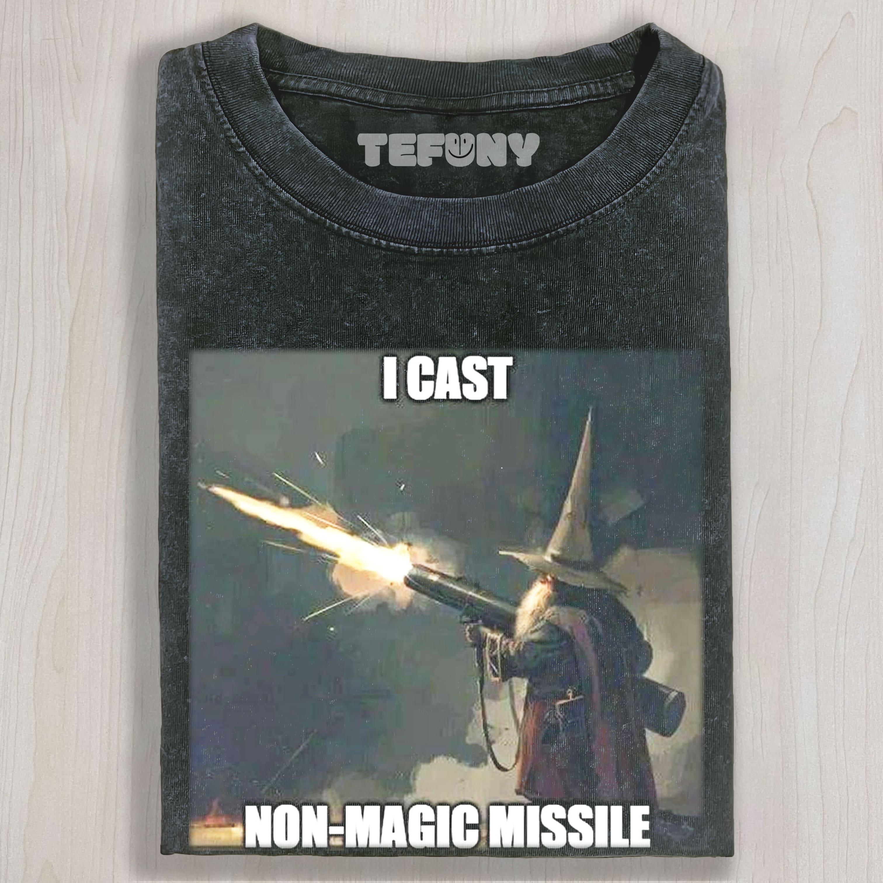 I CAST NON-MAGIC MISSILE WIZARD MEME TEE & SWEAT & HOOD