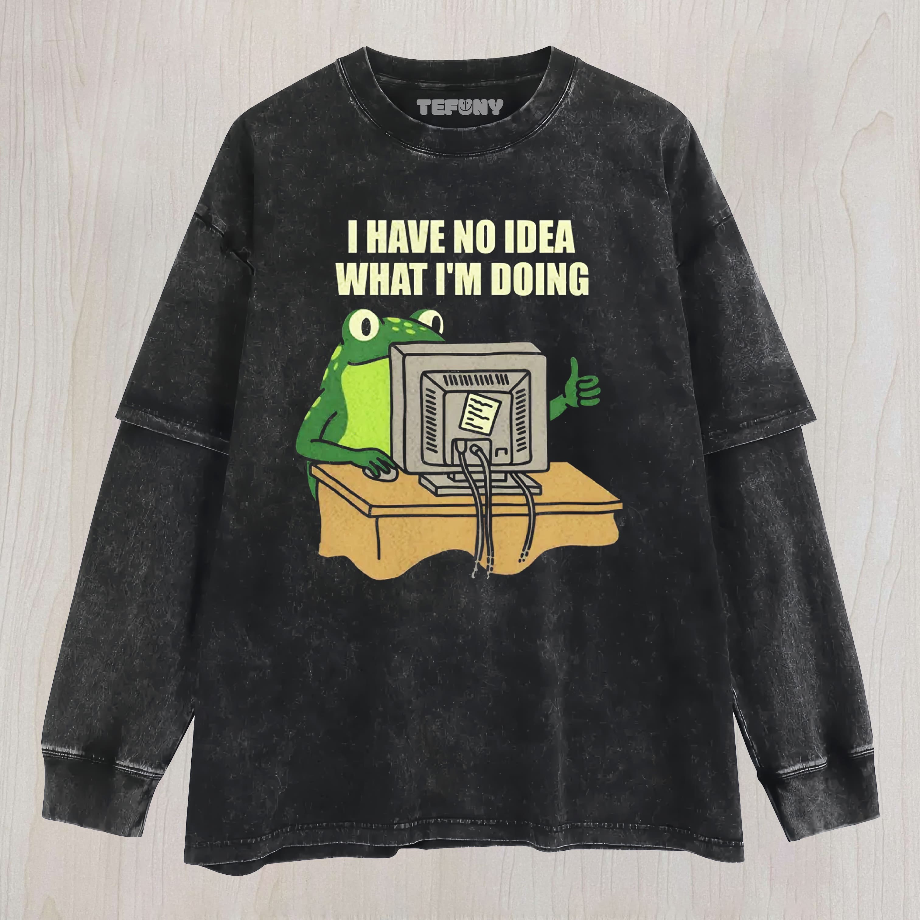 I HAVE NO IDEA FROG LAYERED LONG SLEEVE