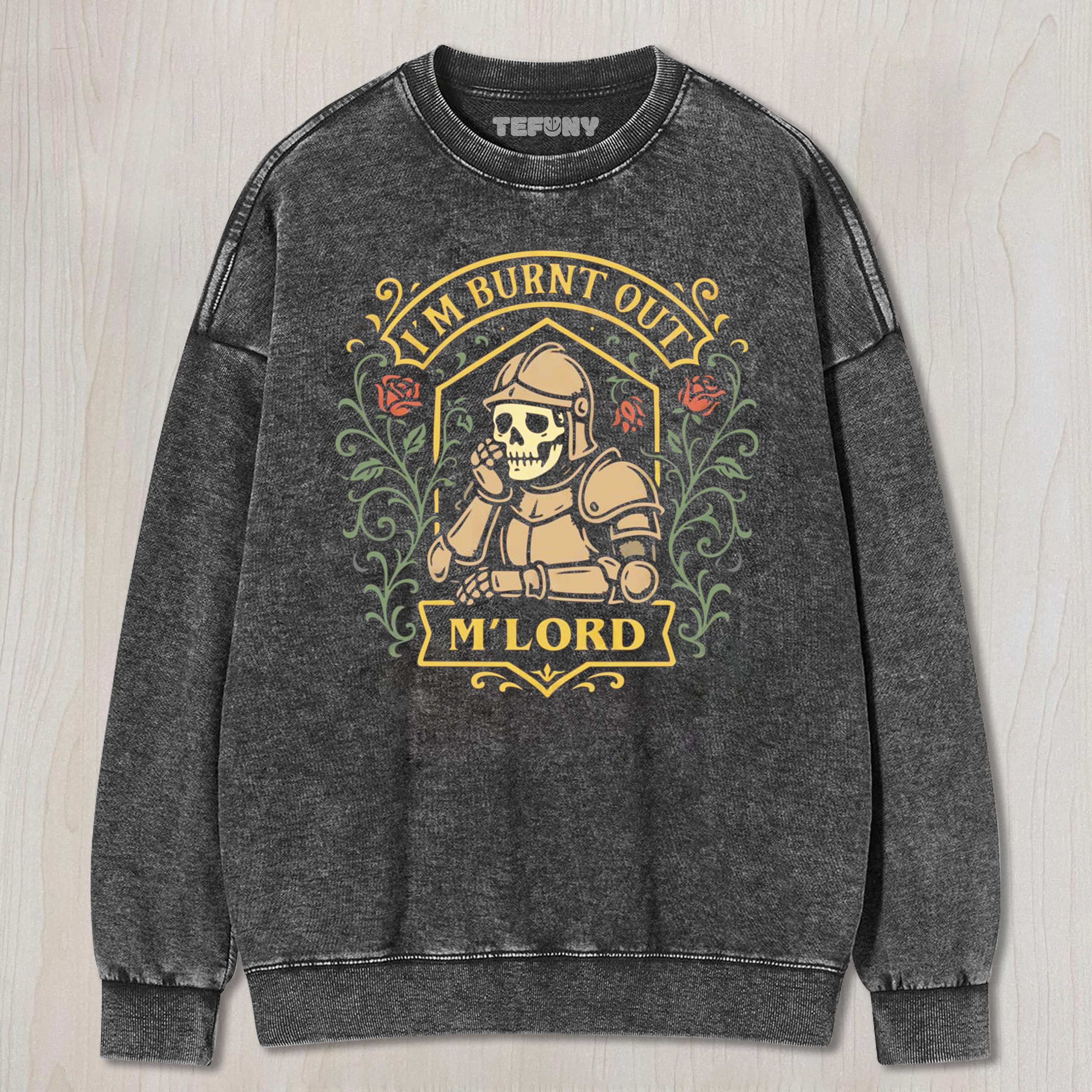 I'M BURNT OUT M'LORD SKELETON TEE & SWEAT & HOOD