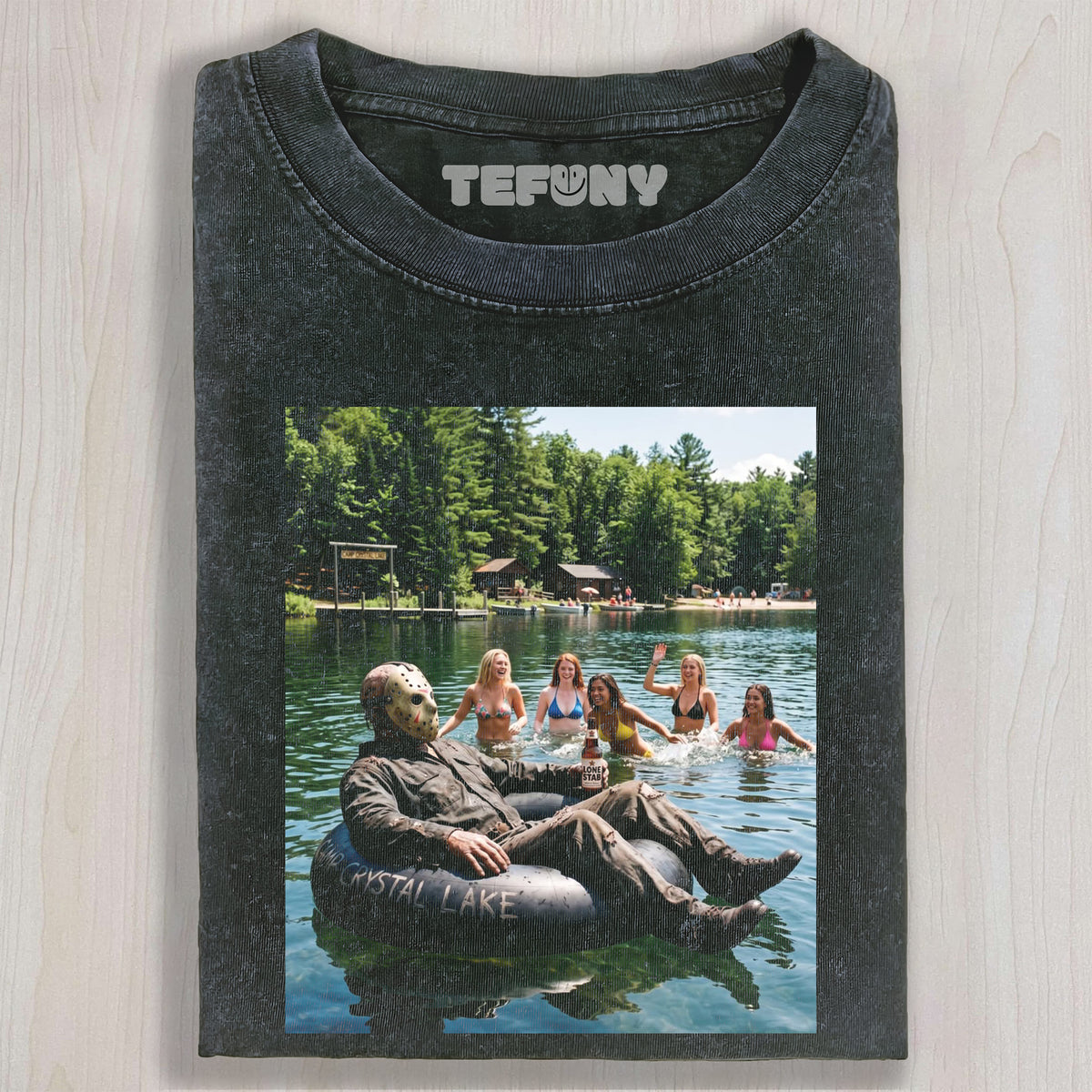 JASON AT CAMP CRYSTAL LAKE UNISEX TEE, TANK TOP, LAYERED LS, SWEATSHIRT & HOODIE