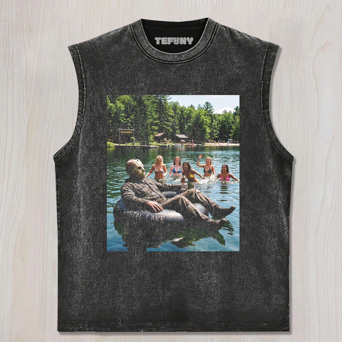 JASON AT CAMP CRYSTAL LAKE UNISEX TEE, TANK TOP, LAYERED LS, SWEATSHIRT & HOODIE