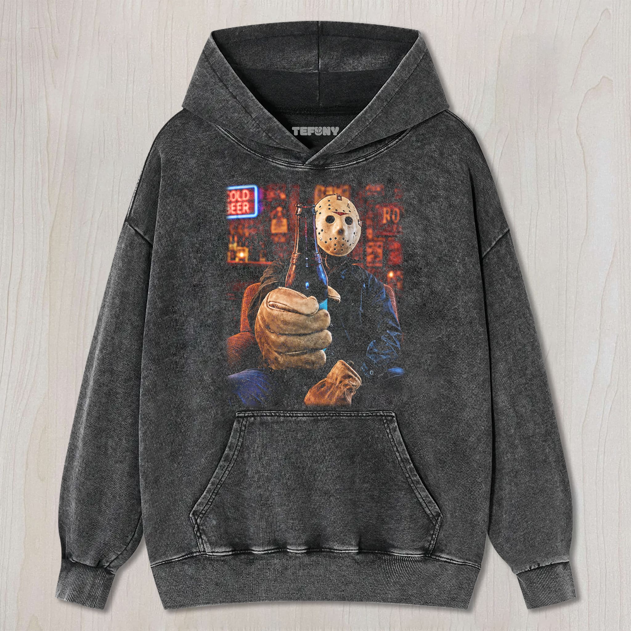 JASON VOORHEES AT THE BAR UNISEX TEE, TANK TOP, LAYERED LS, SWEATSHIRT & HOODIE