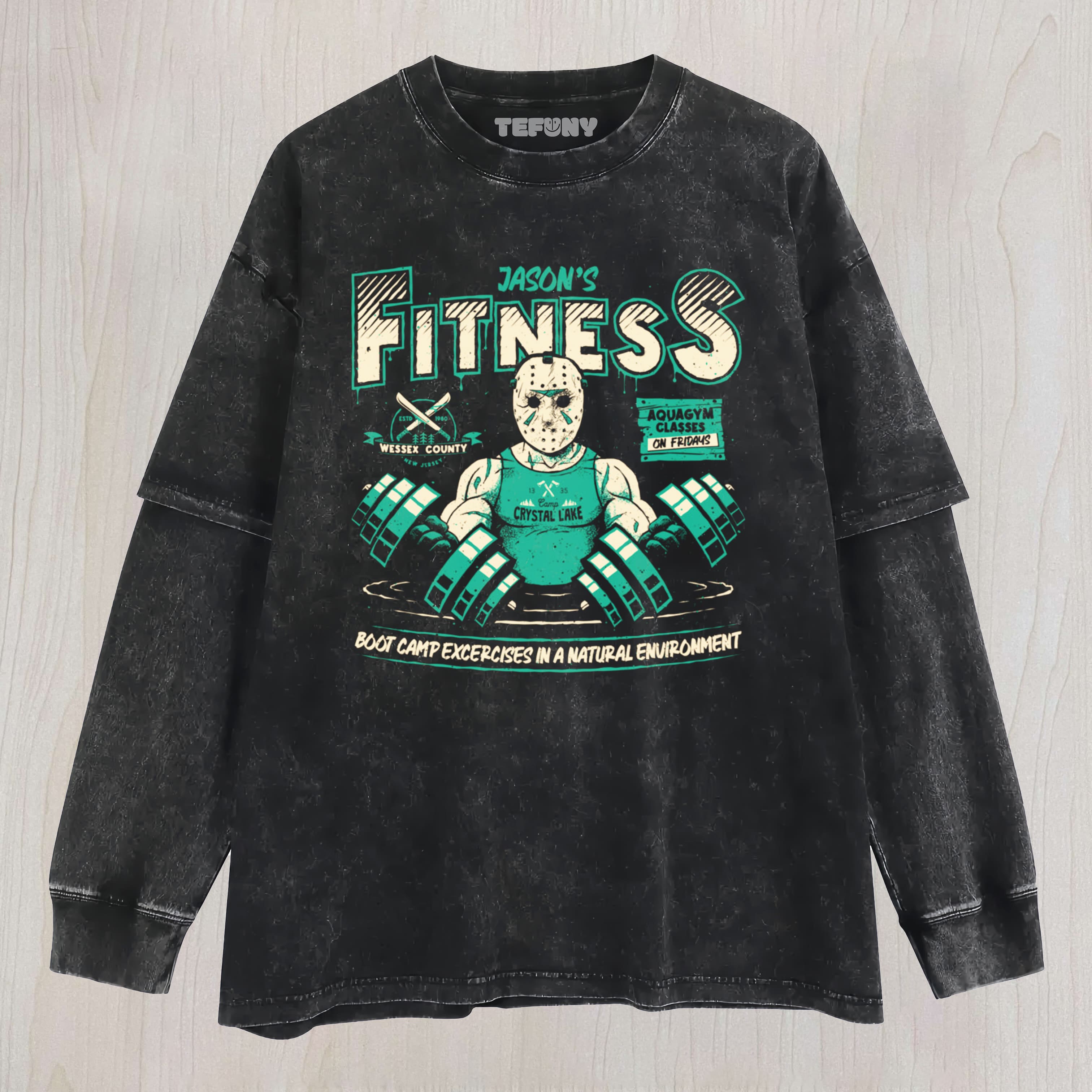 JASON FITNESS LAYERED LONG SLEEVE