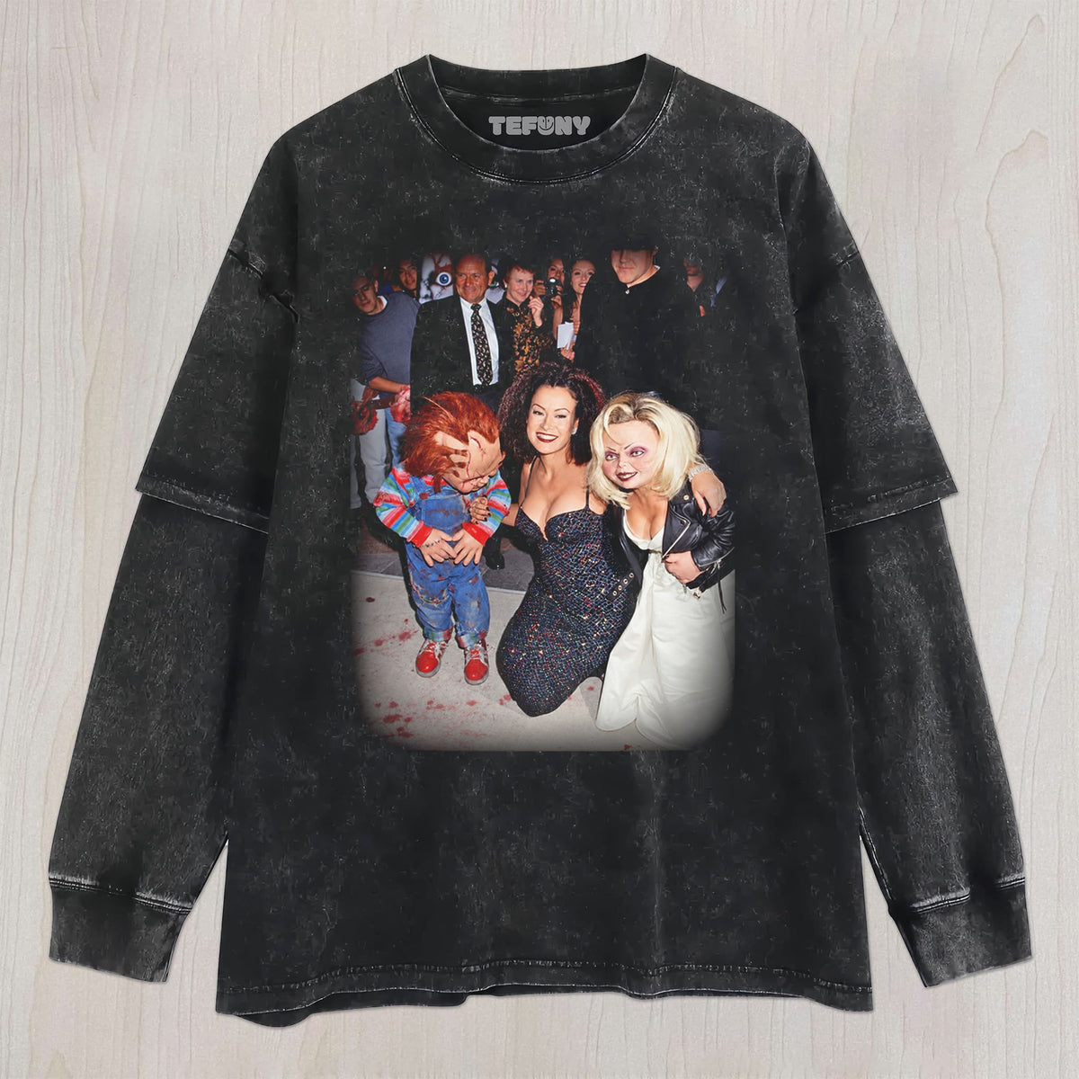 JENNIFER TILLY & BRIDE OF CHUCKY UNISEX TEE, TANK TOP, LAYERED LS, SWEATSHIRT & HOODIE