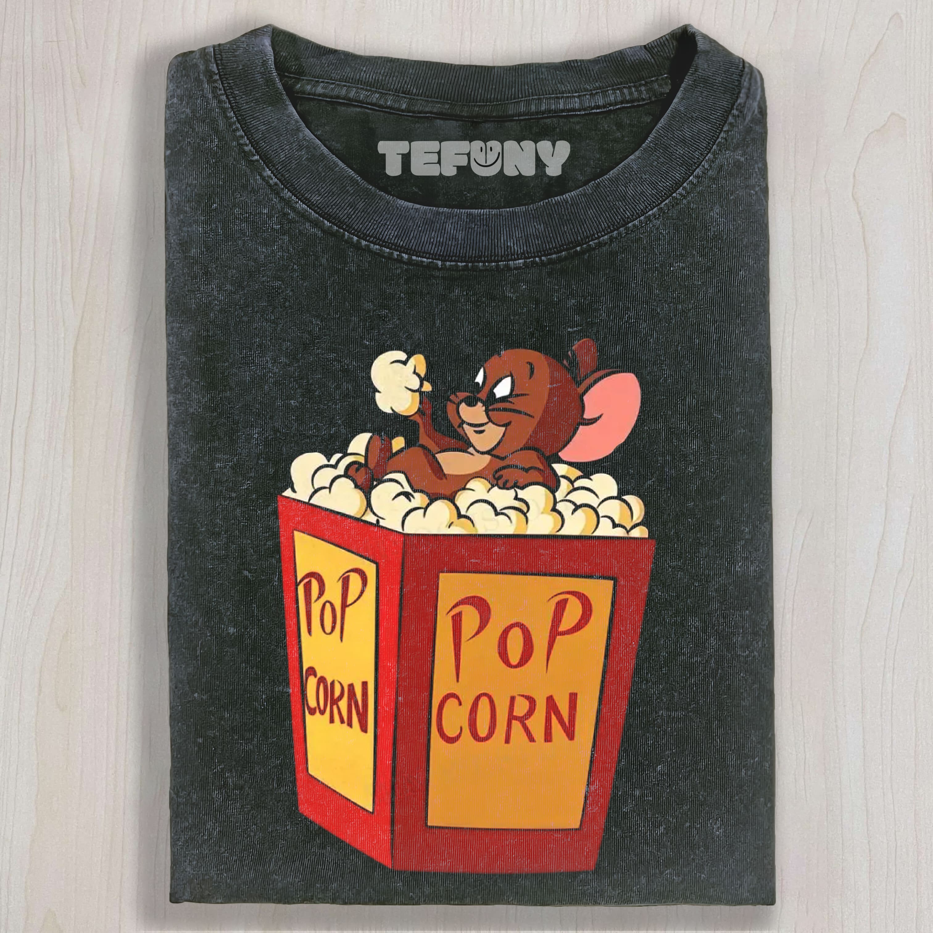 JERRY POP CORN SNACK TIME VINTAGE UNISEX TEE, TANK TOP, LAYERED LS, SWEATSHIRT & HOODIE