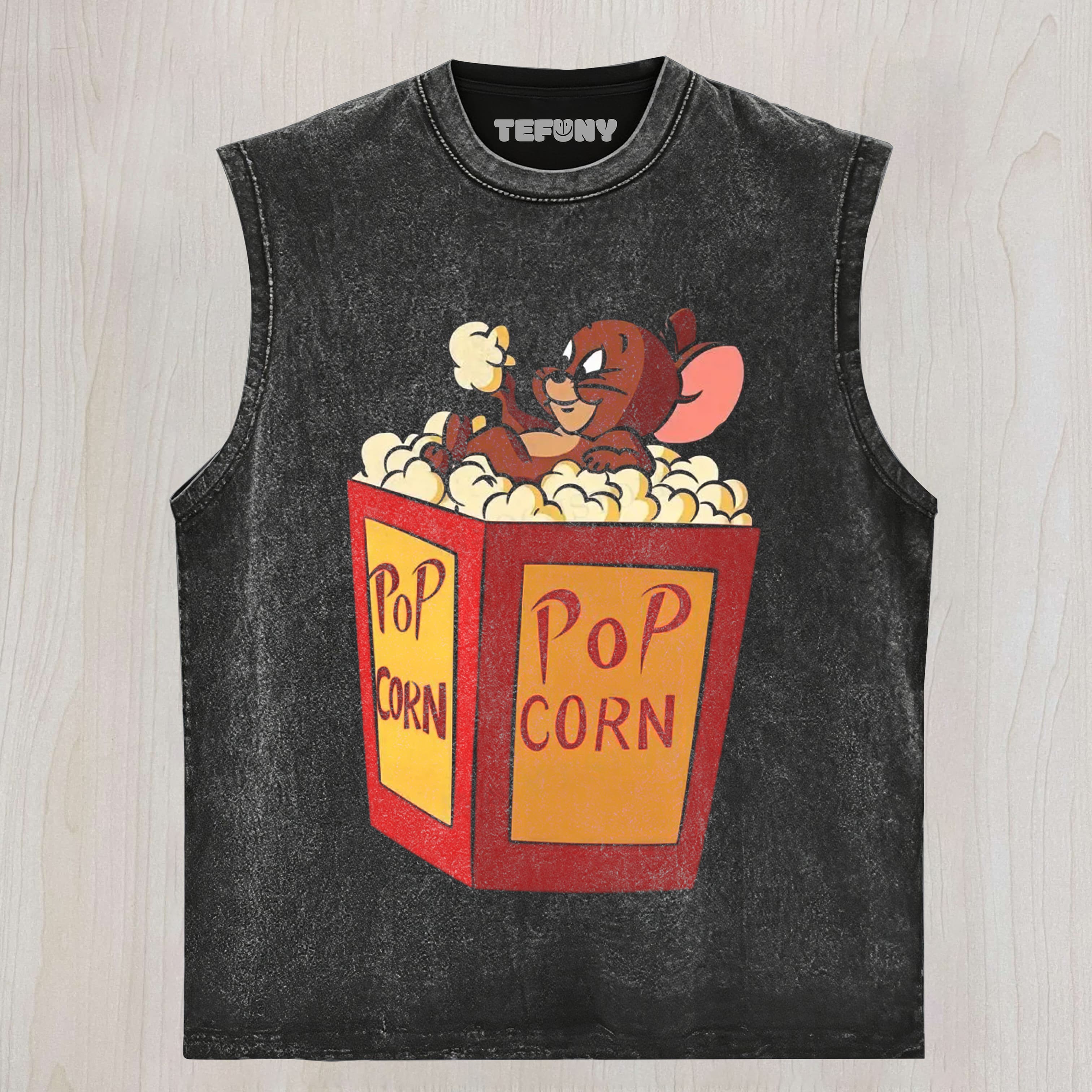 JERRY POP CORN SNACK TIME VINTAGE UNISEX TEE, TANK TOP, LAYERED LS, SWEATSHIRT & HOODIE