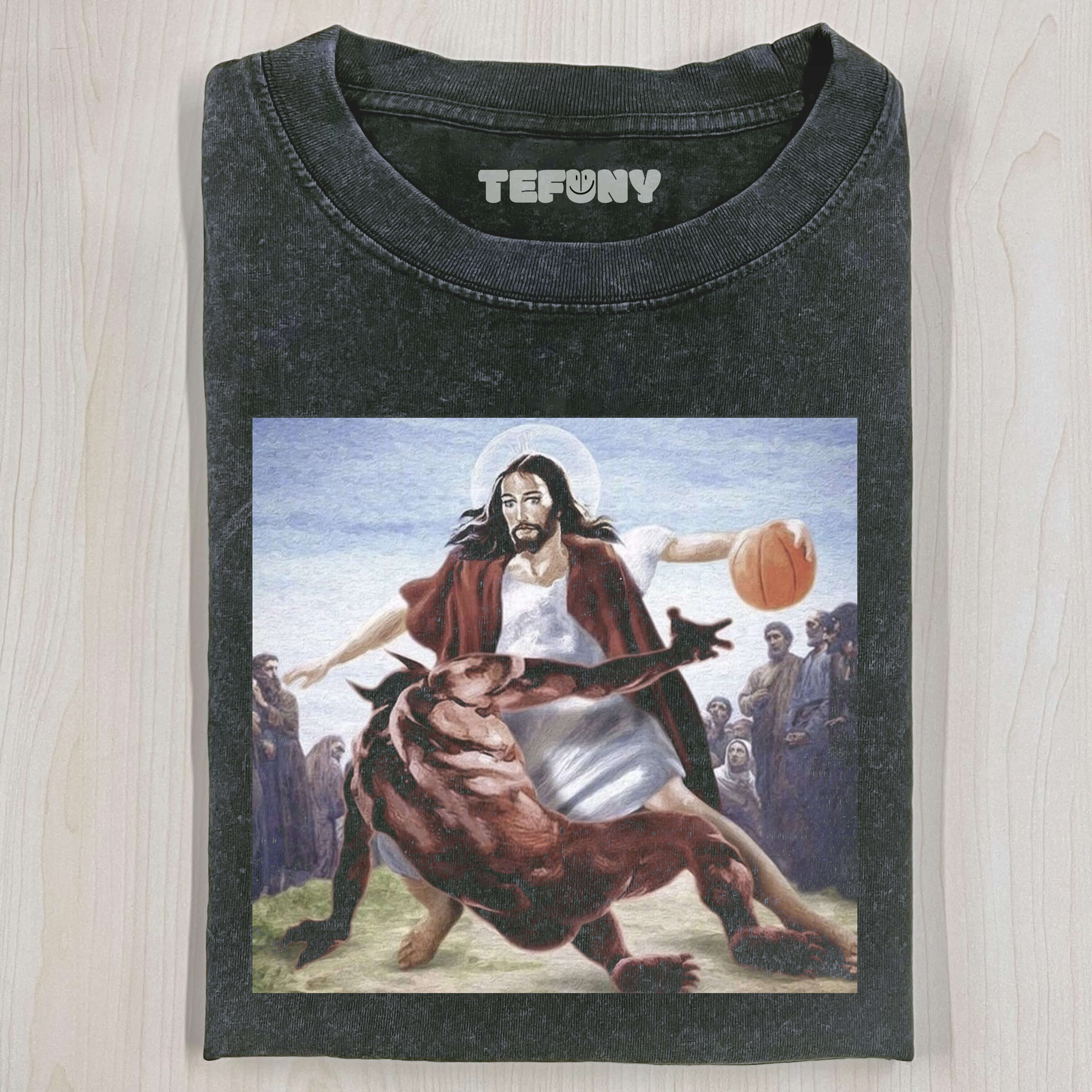 JESUS DRIBBLED THE BALL T-SHIRT