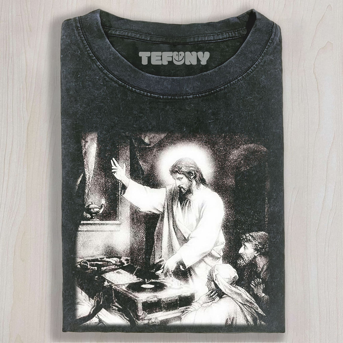 JESUS IS PLAYING DJ UNISEX TEE, TANK TOP, LAYERED LS, SWEATSHIRT & HOODIE
