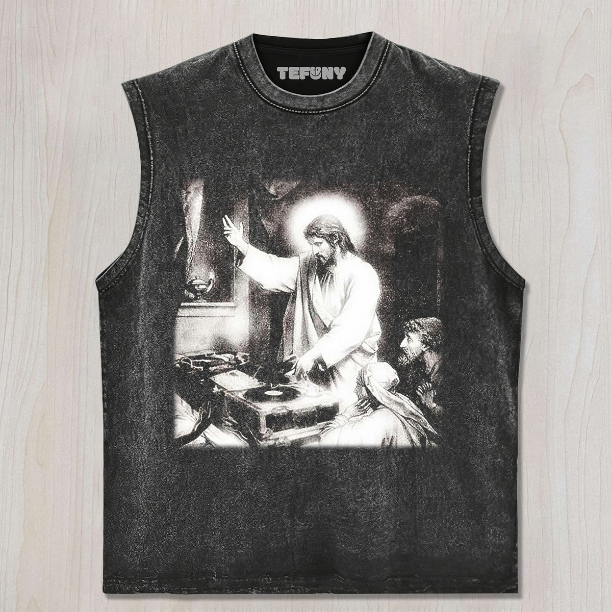 JESUS IS PLAYING DJ UNISEX TEE, TANK TOP, LAYERED LS, SWEATSHIRT & HOODIE