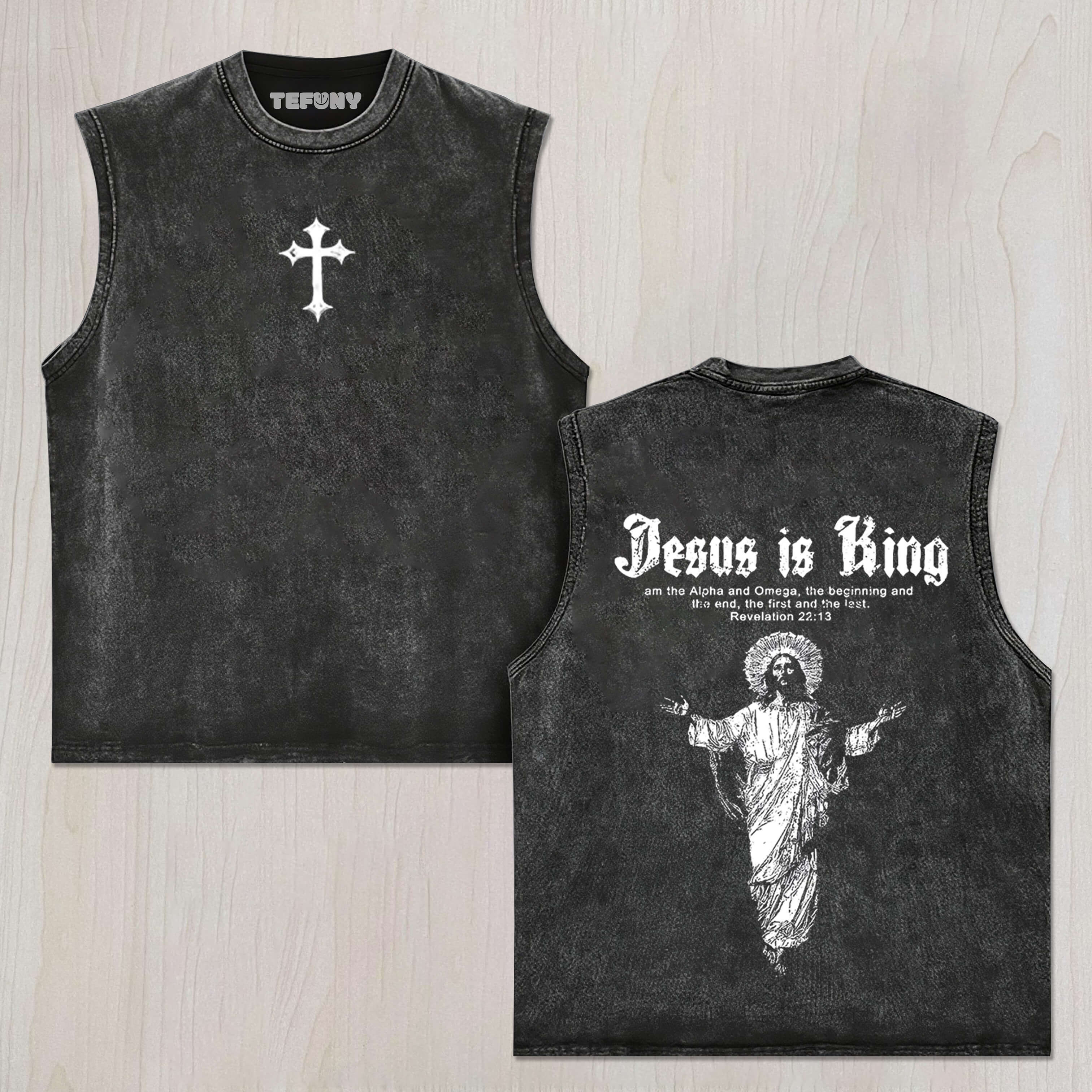 JESUS IS KING TANK TOP