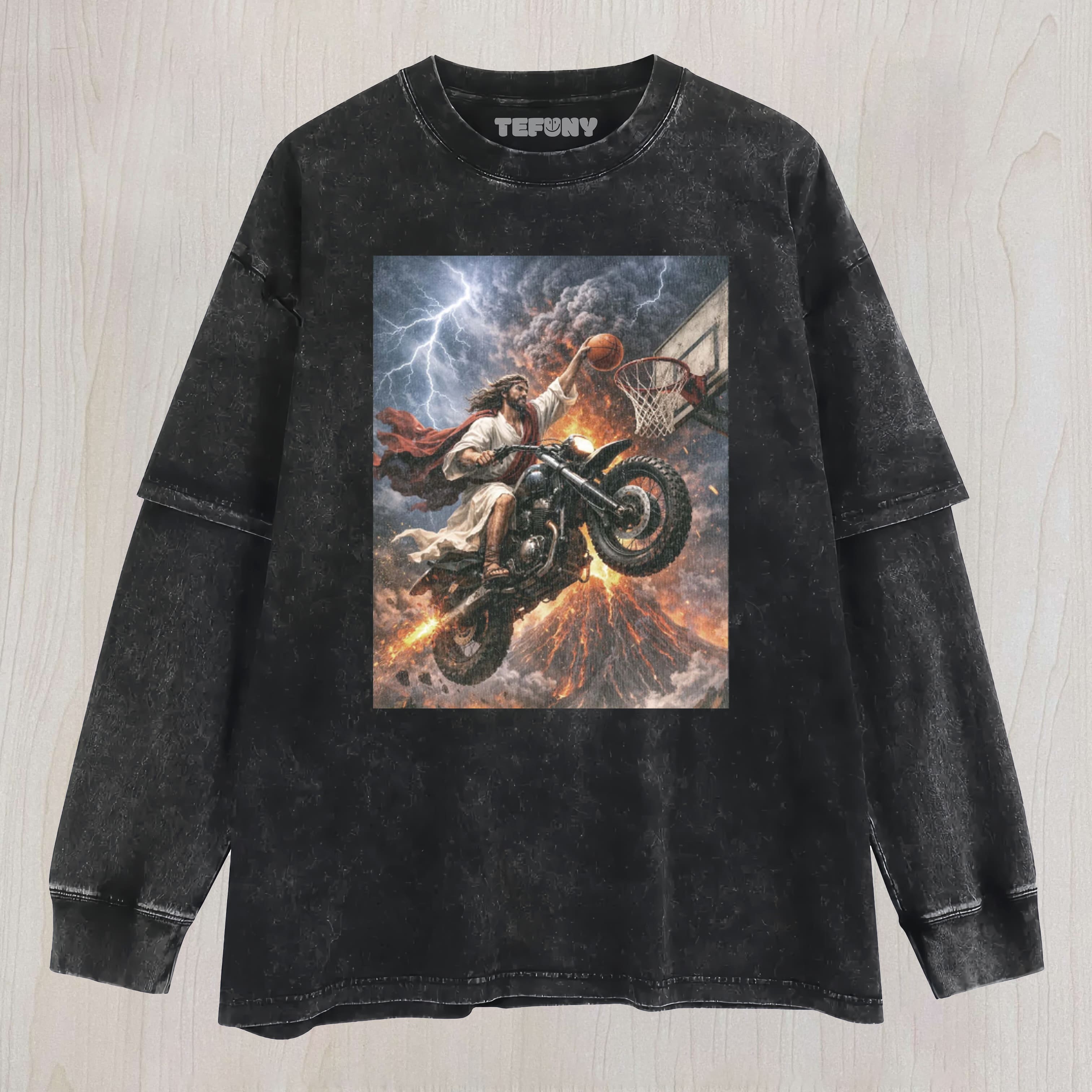JESUS  LAYERED LONG SLEEVE