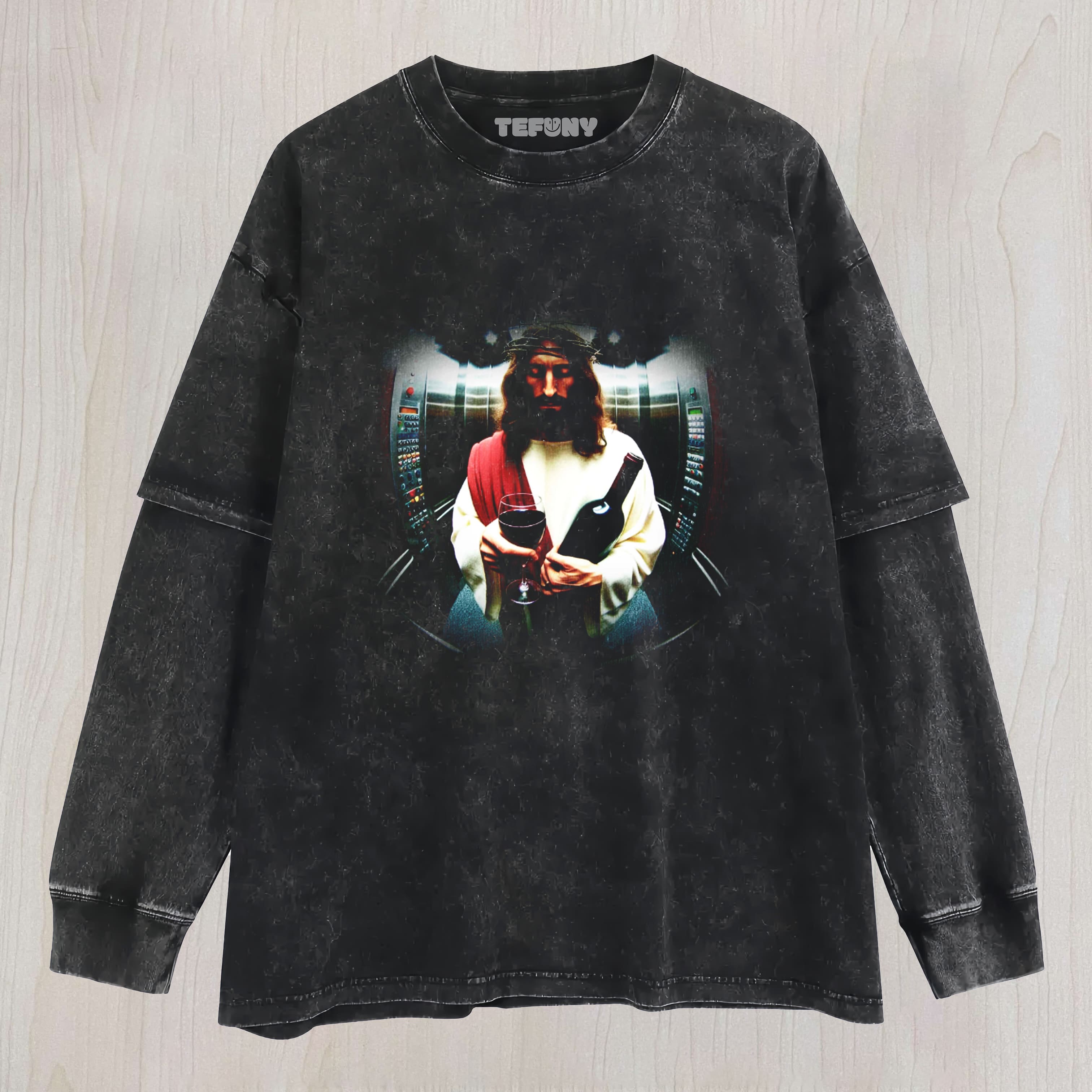 JESUS  LAYERED LONG SLEEVE