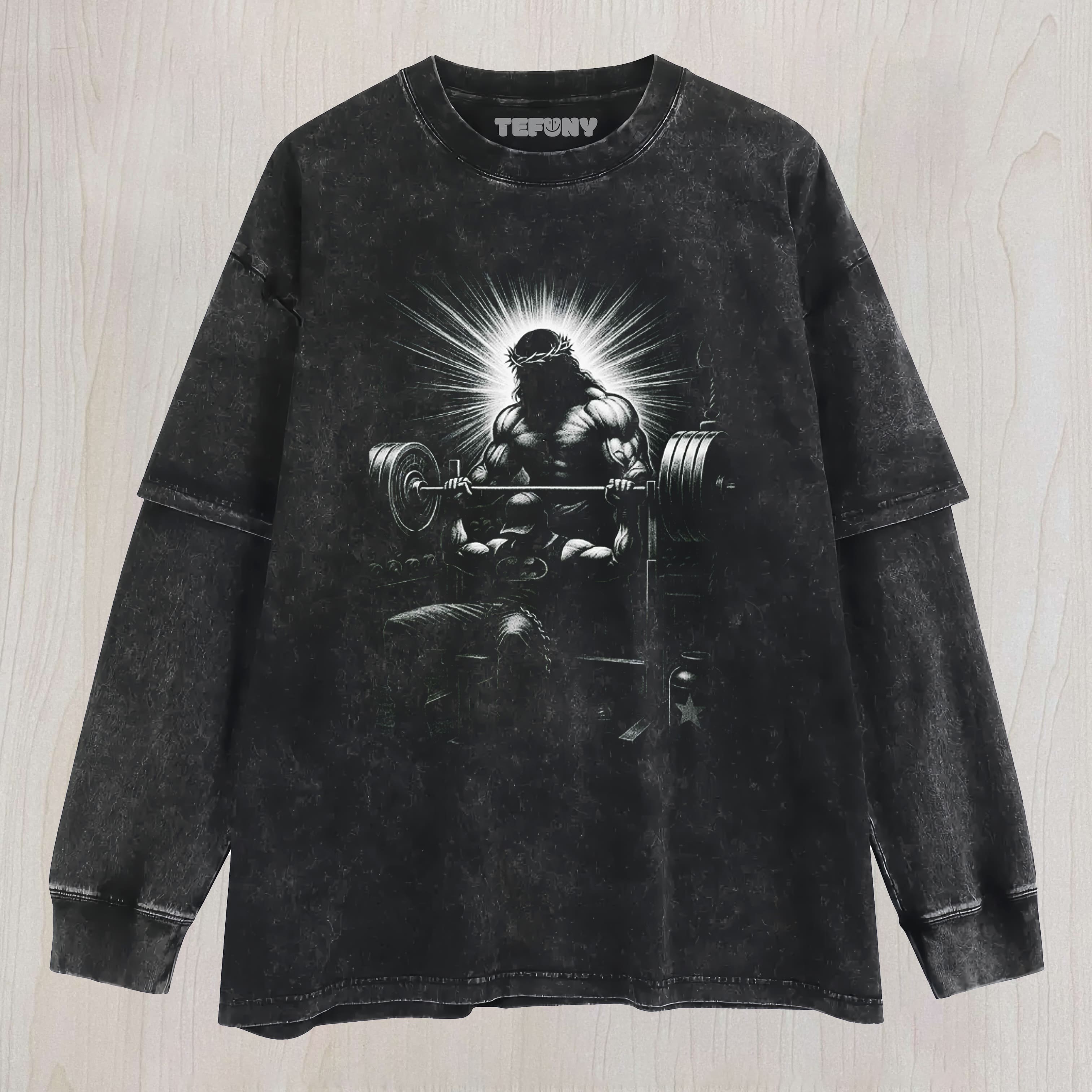 JESUS  LAYERED LONG SLEEVE