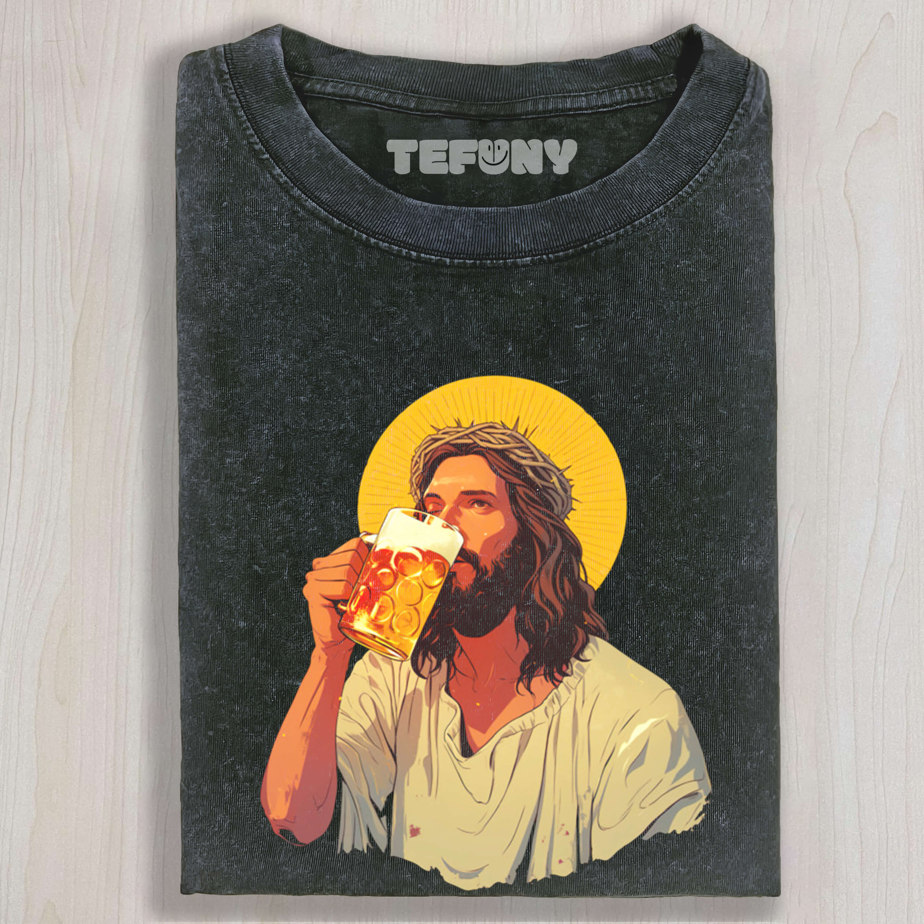 JESUS DRINKING BEER TEE & SWEAT & HOOD