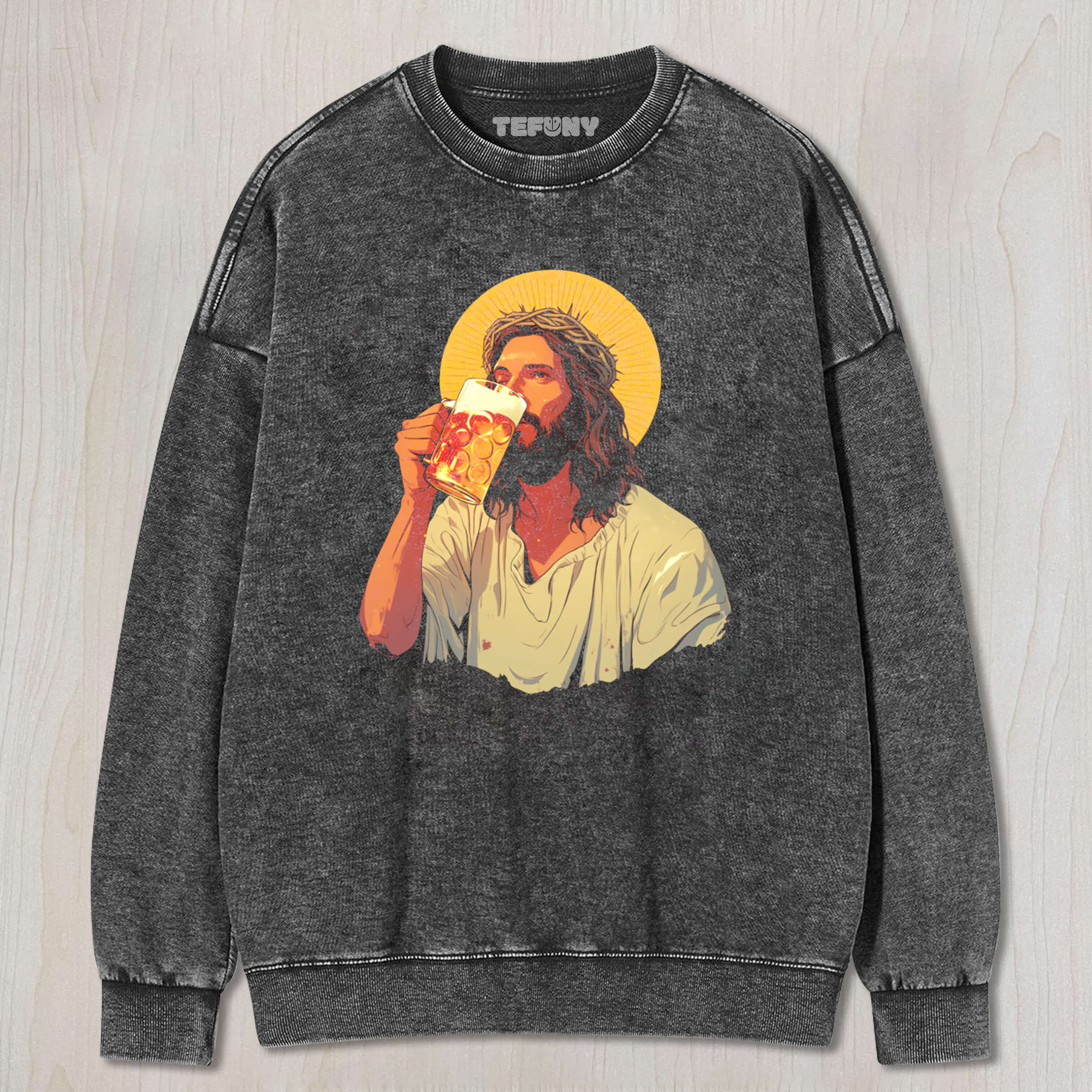 JESUS DRINKING BEER TEE & SWEAT & HOOD