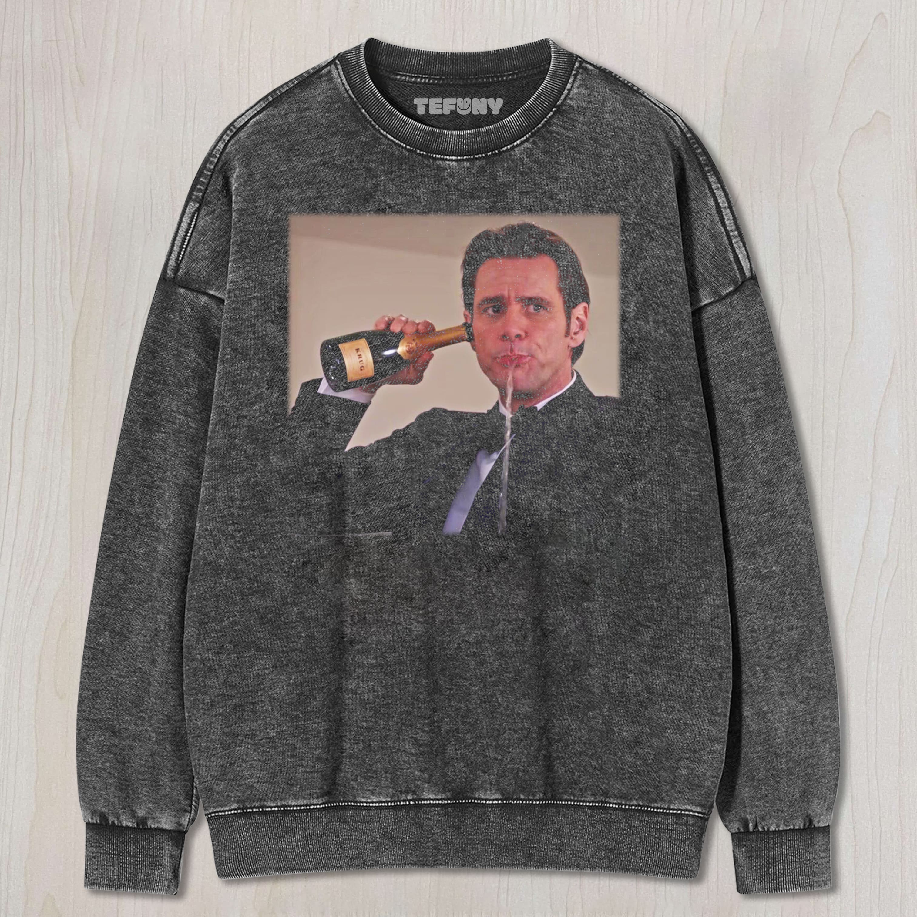JIM HOLDING THE WINE TEE & SWEAT & HOOD