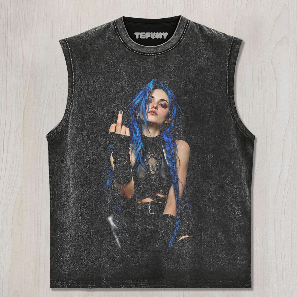 JINX GIVES THE MIDDLE FINGER UNISEX TEE, TANK TOP, LAYERED LS, SWEATSHIRT & HOODIE