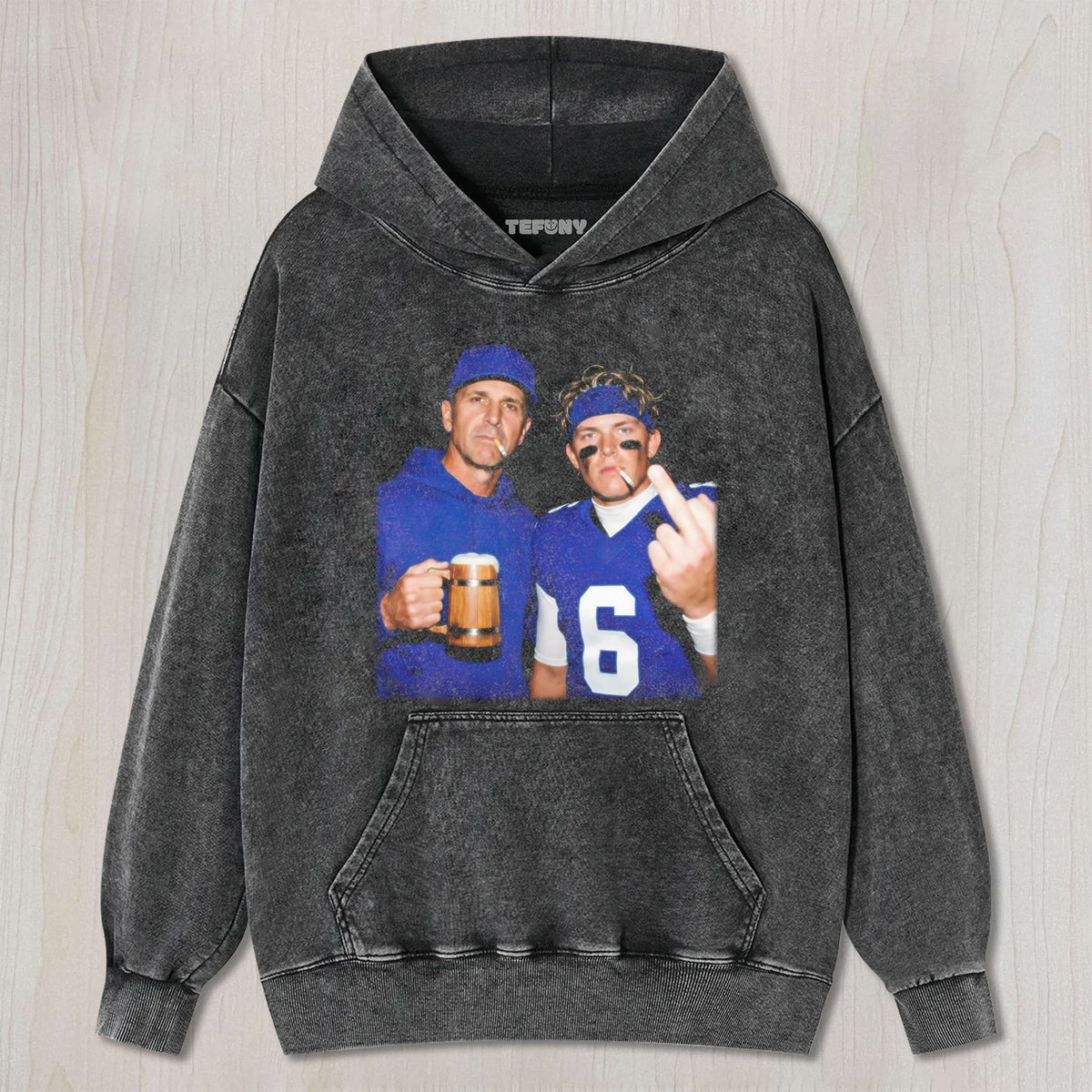 JOHN HARBAUGH & JD6 GIANTS FOOTBALL TEE UNISEX TEE, TANK TOP, LAYERED LS, SWEATSHIRT & HOODIE