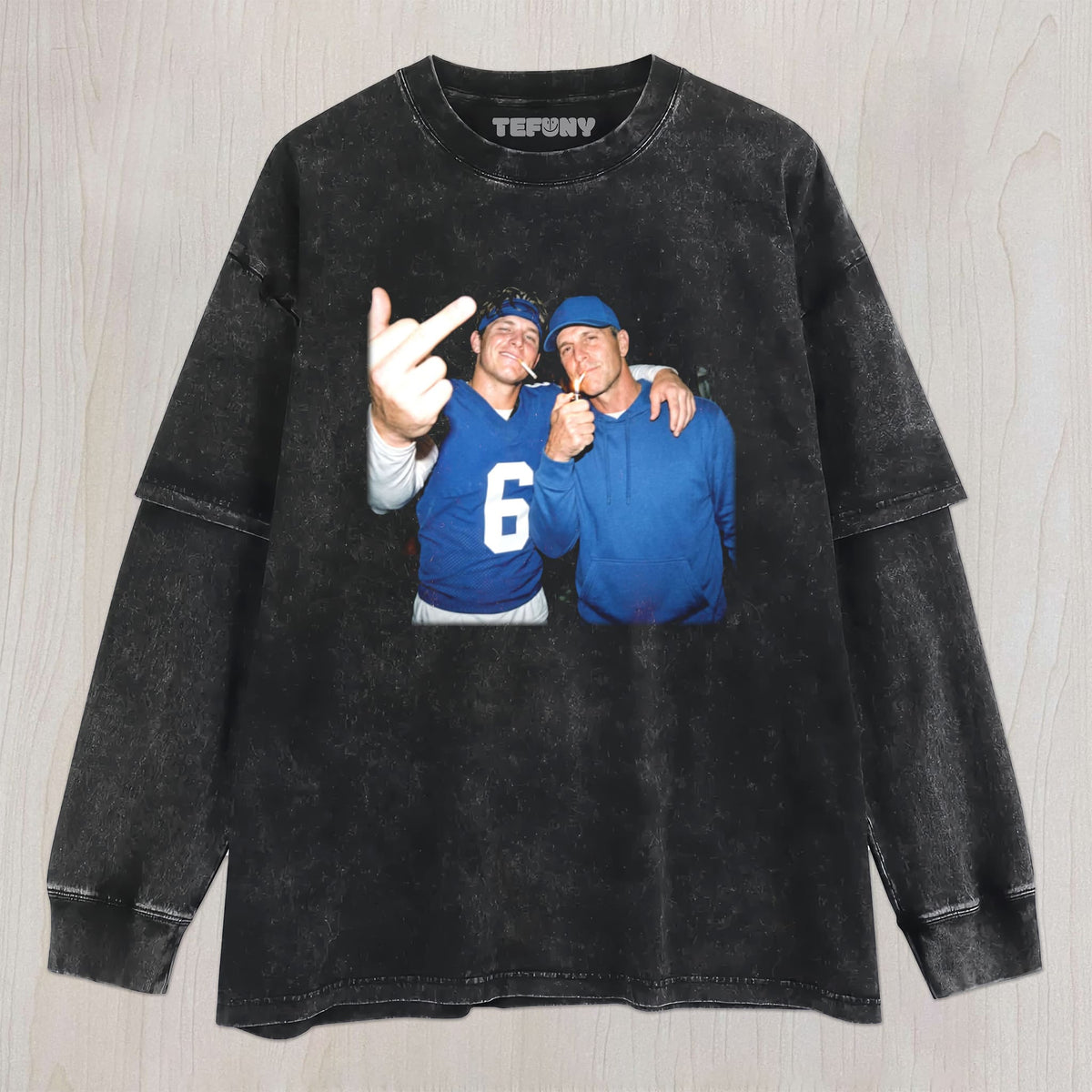 JOHN HARBAUGH & JD6 GIANTS FOOTBALL TEE V2 UNISEX TEE, TANK TOP, LAYERED LS, SWEATSHIRT & HOODIE