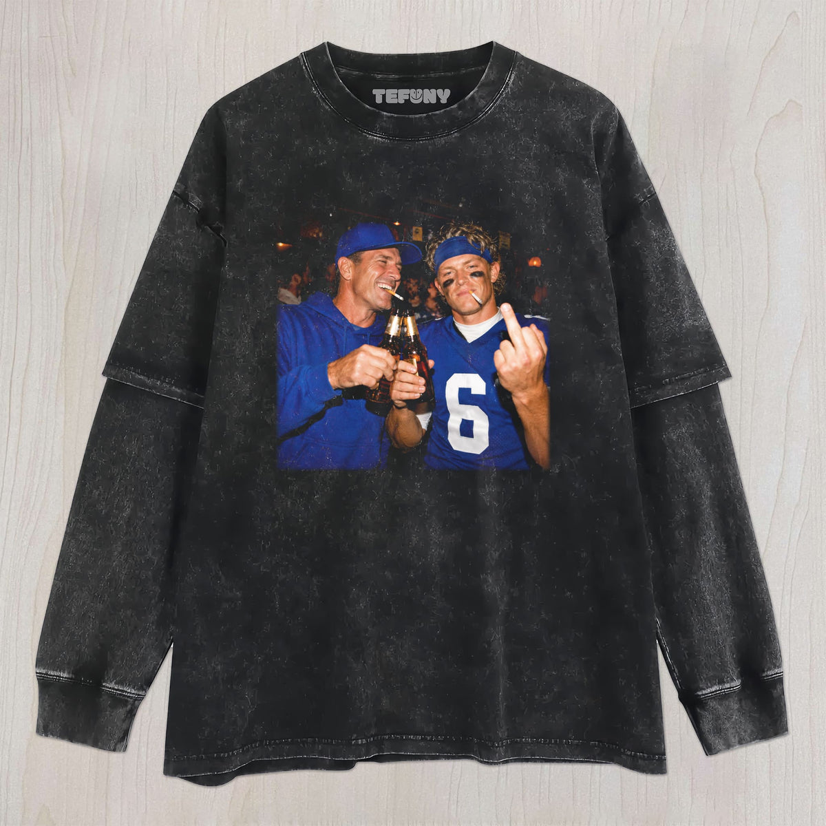 JOHN HARBAUGH & JD6 GIANTS FOOTBALL TEE V3 UNISEX TEE, TANK TOP, LAYERED LS, SWEATSHIRT & HOODIE