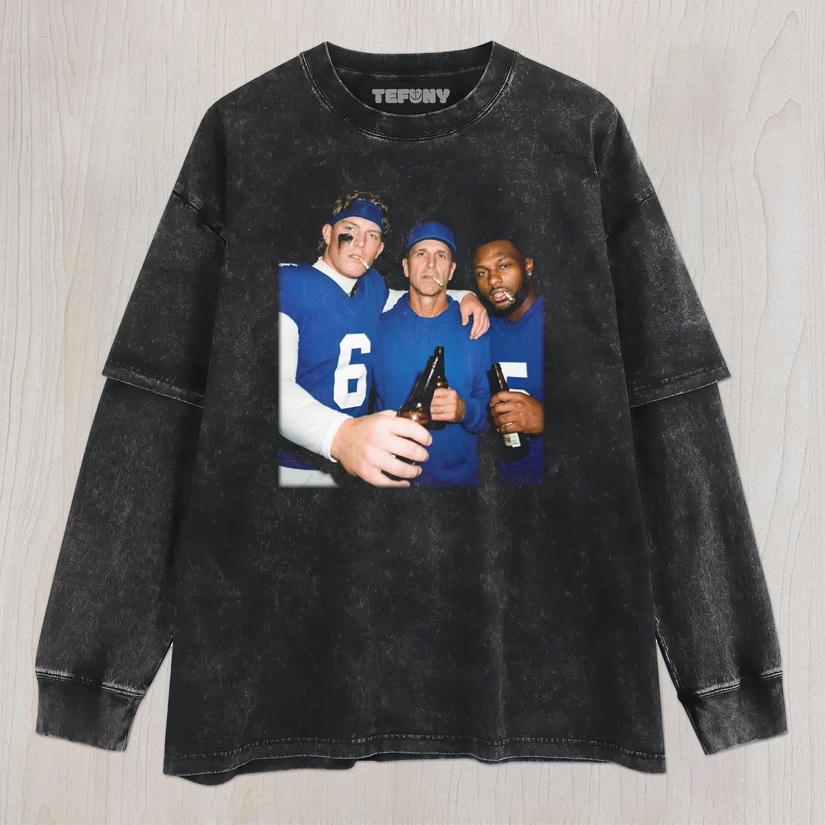 JOHN HARBAUGH & JD6 & KT5 GIANTS FOOTBALL TEE UNISEX TEE, TANK TOP, LAYERED LS, SWEATSHIRT & HOODIE