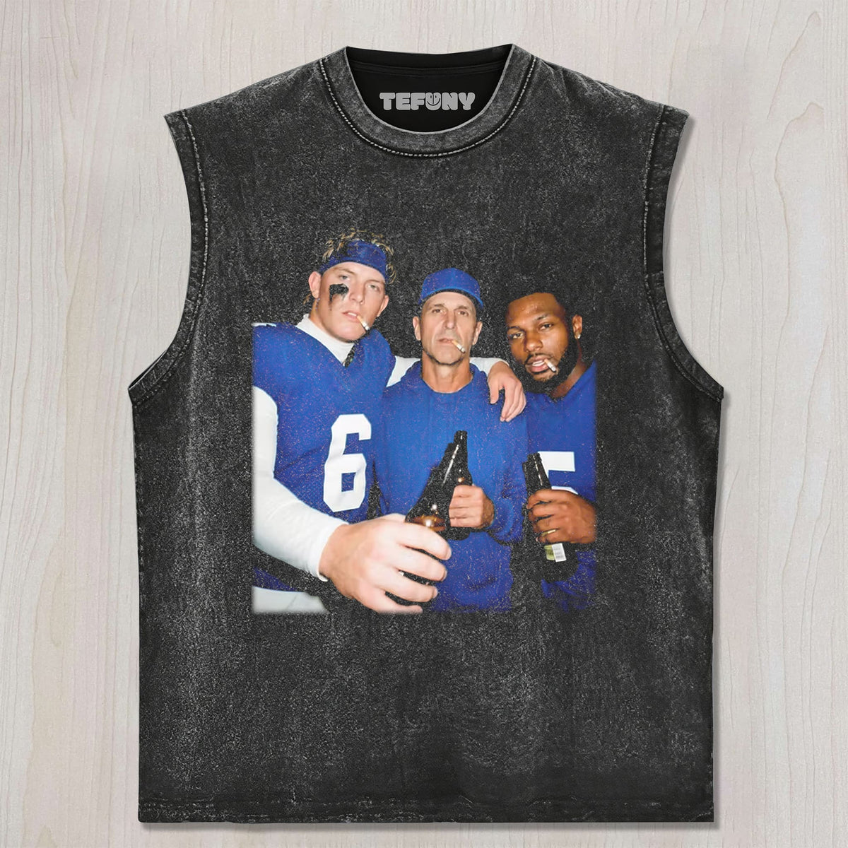 JOHN HARBAUGH & JD6 & KT5 GIANTS FOOTBALL TEE UNISEX TEE, TANK TOP, LAYERED LS, SWEATSHIRT & HOODIE