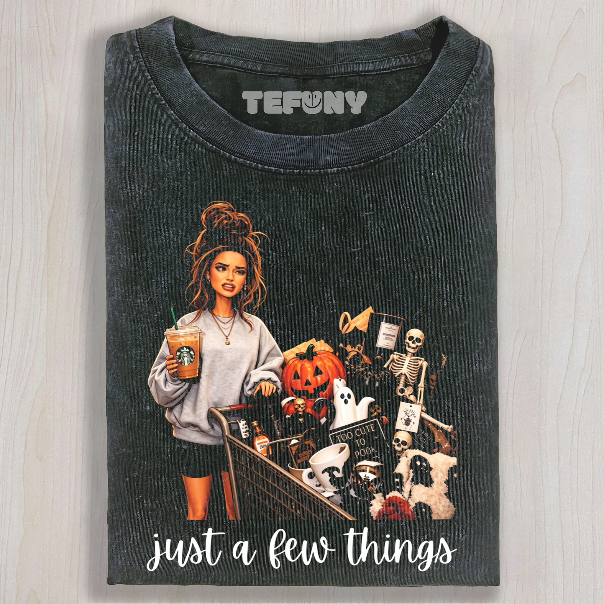 JUST A FEW THINGS SPOOKY CART UNISEX TEE, TANK TOP, LAYERED LS, SWEATSHIRT & HOODIE