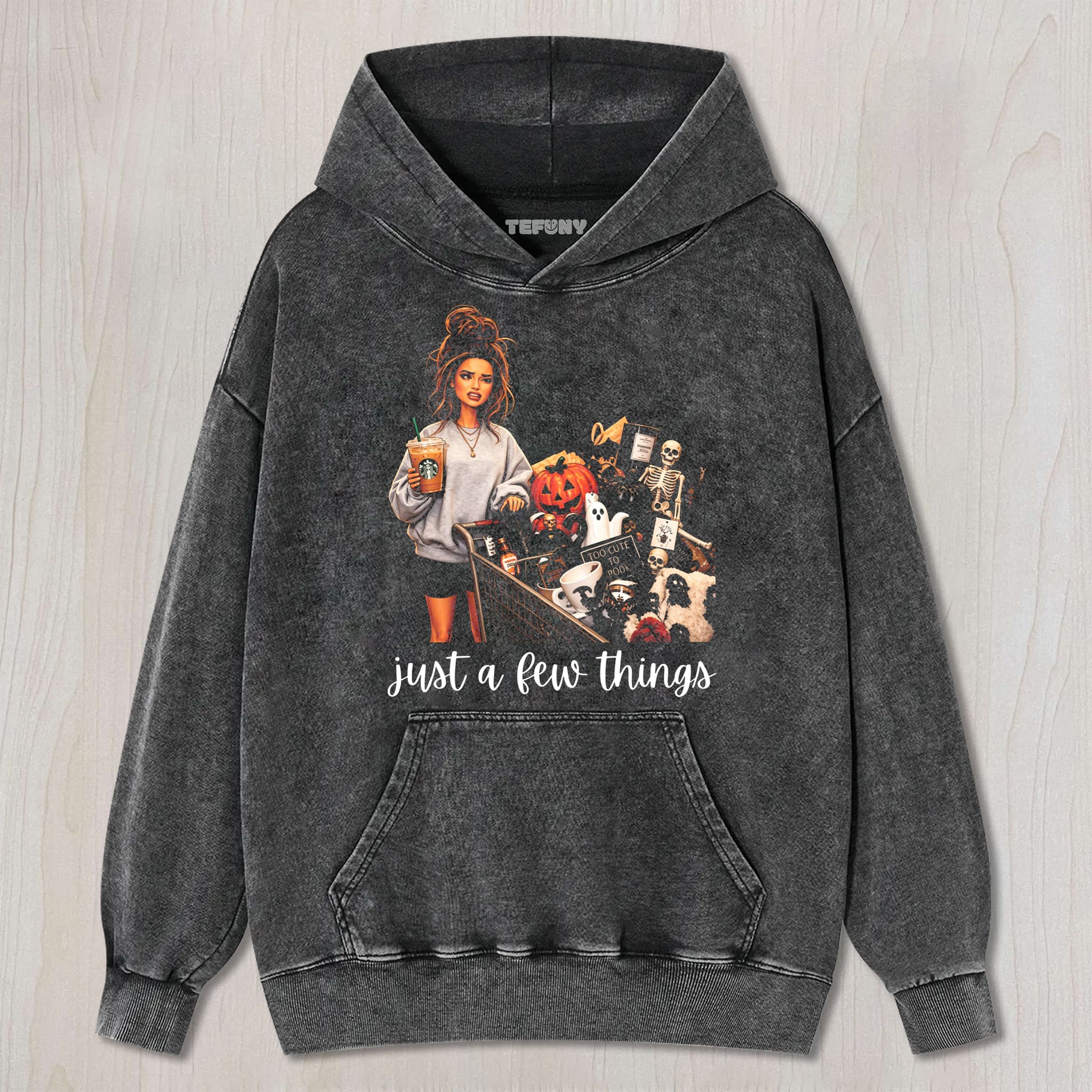 JUST A FEW THINGS SPOOKY CART UNISEX TEE, TANK TOP, LAYERED LS, SWEATSHIRT & HOODIE