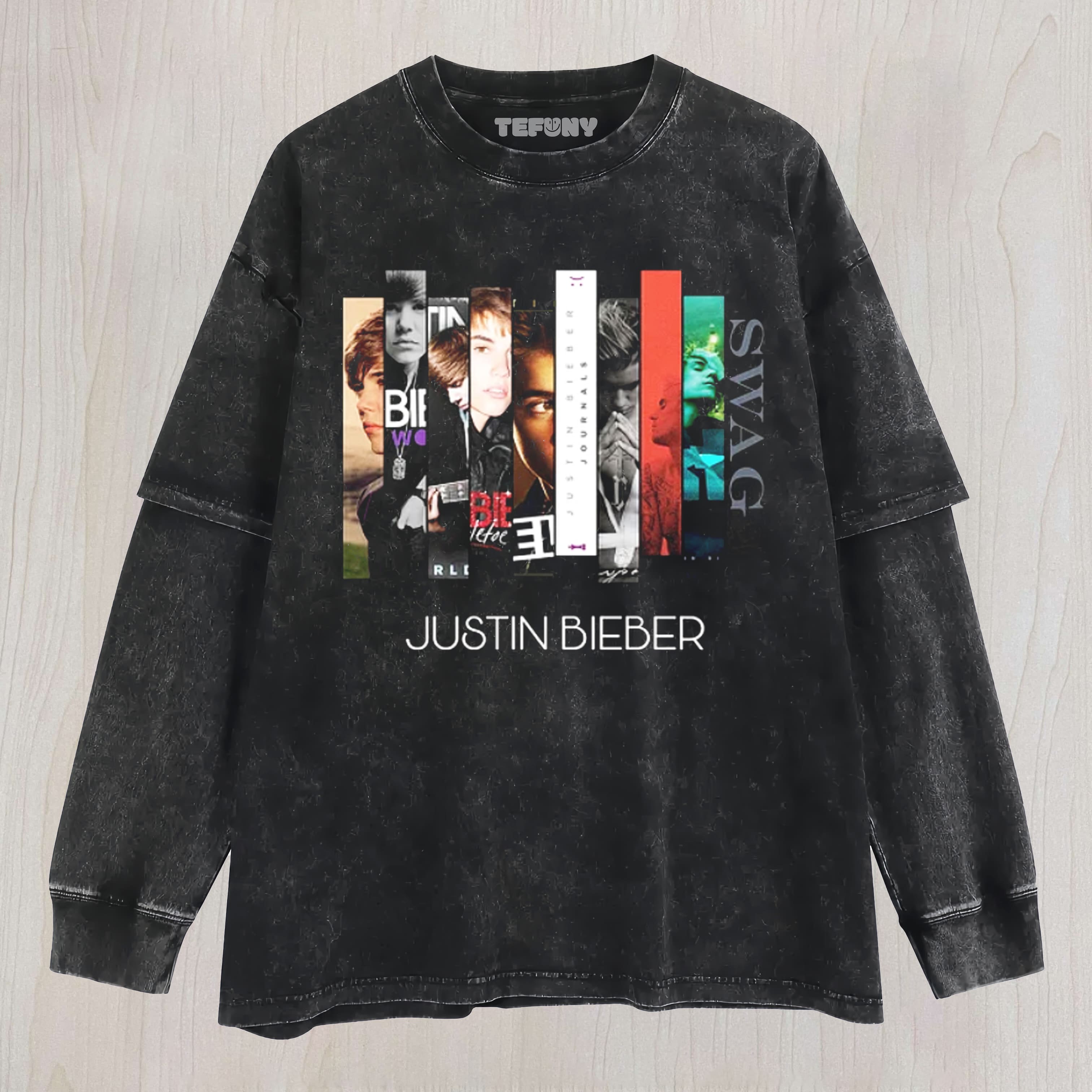 JUSTIN BIEBER CATALOG UNISEX TEE, TANK TOP, LAYERED LS, SWEATSHIRT & HOODIE