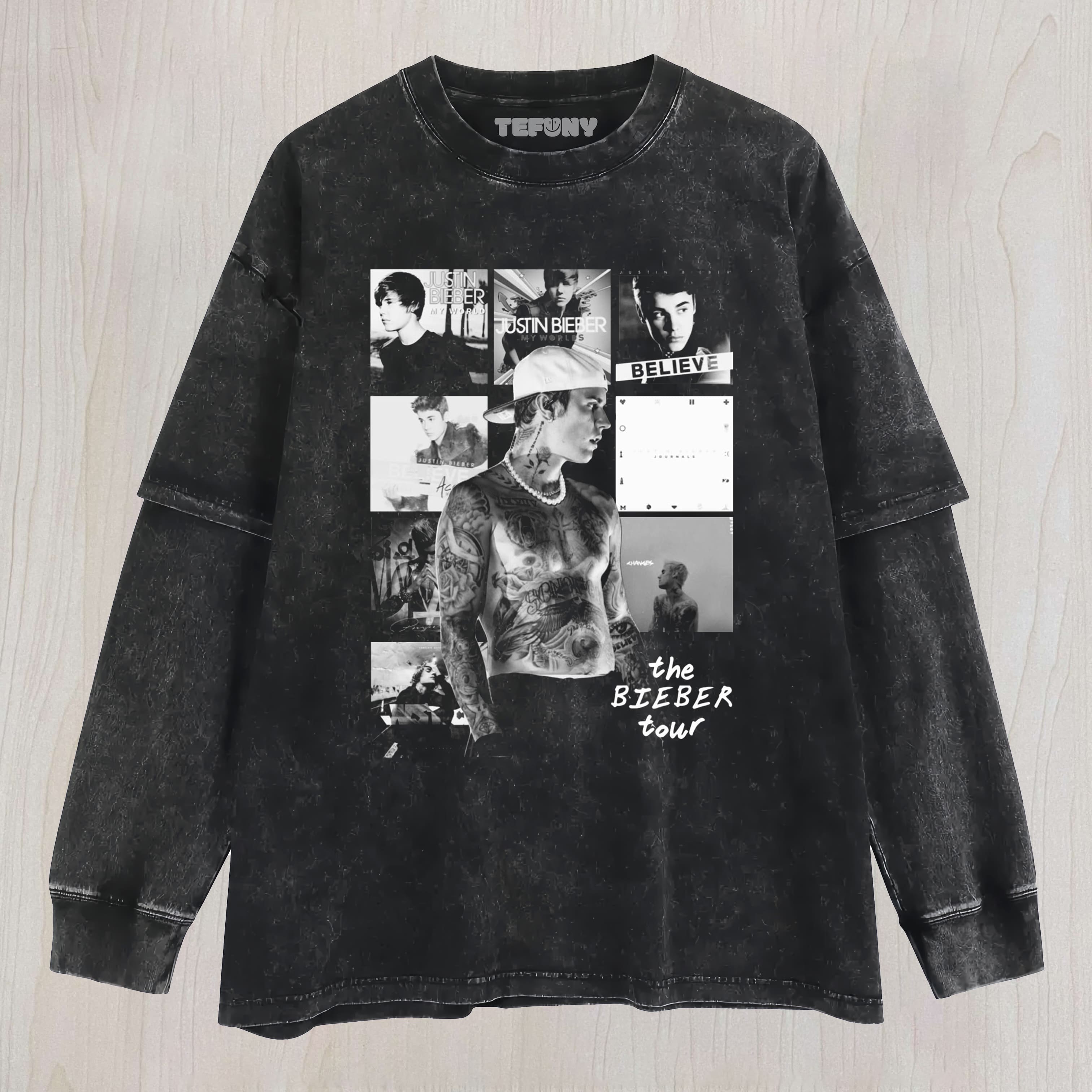 JUSTIN BIEBER V5 TEE UNISEX TEE, TANK TOP, LAYERED LS, SWEATSHIRT & HOODIE