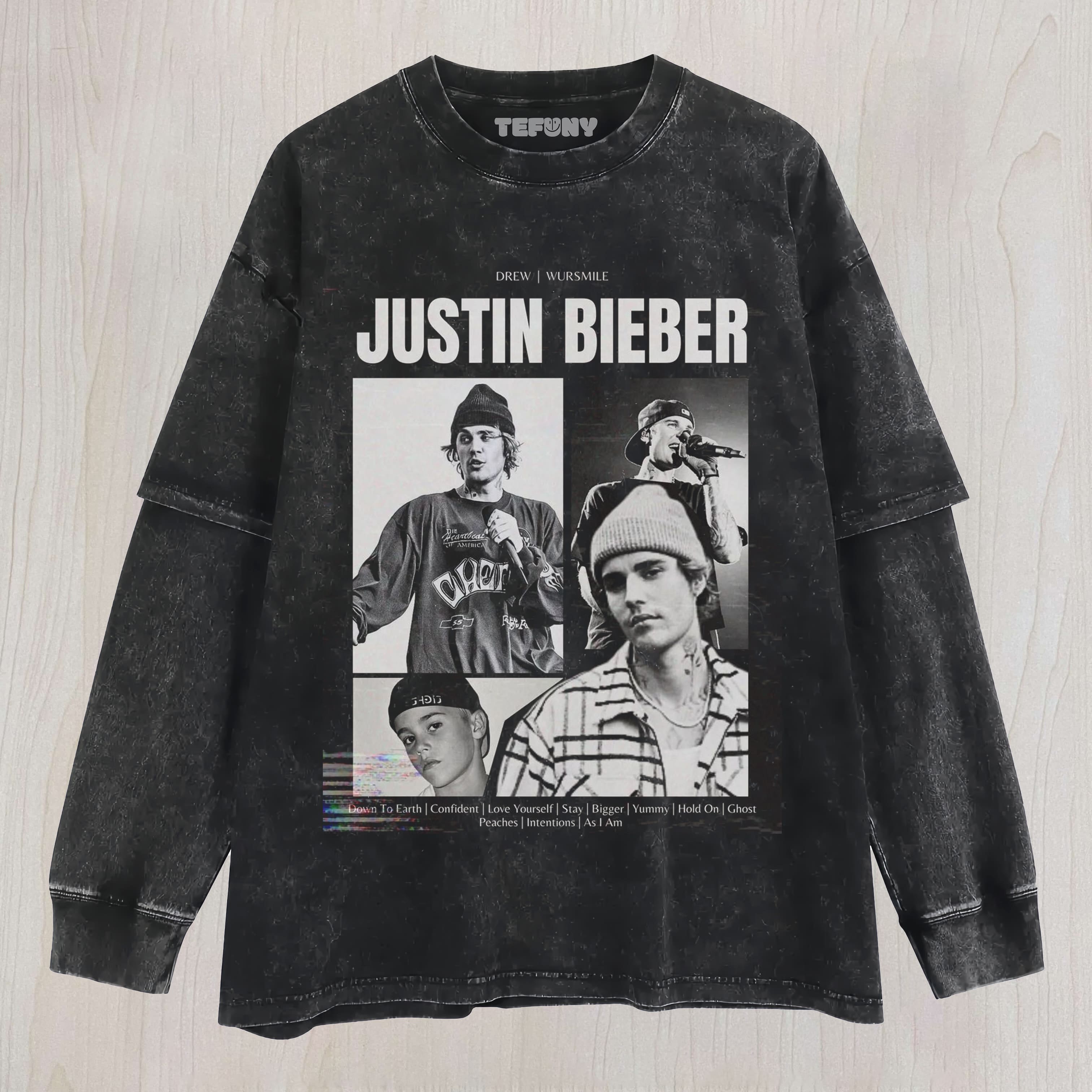 JUSTIN BIEBER V7 TEE UNISEX TEE, TANK TOP, LAYERED LS, SWEATSHIRT & HOODIE