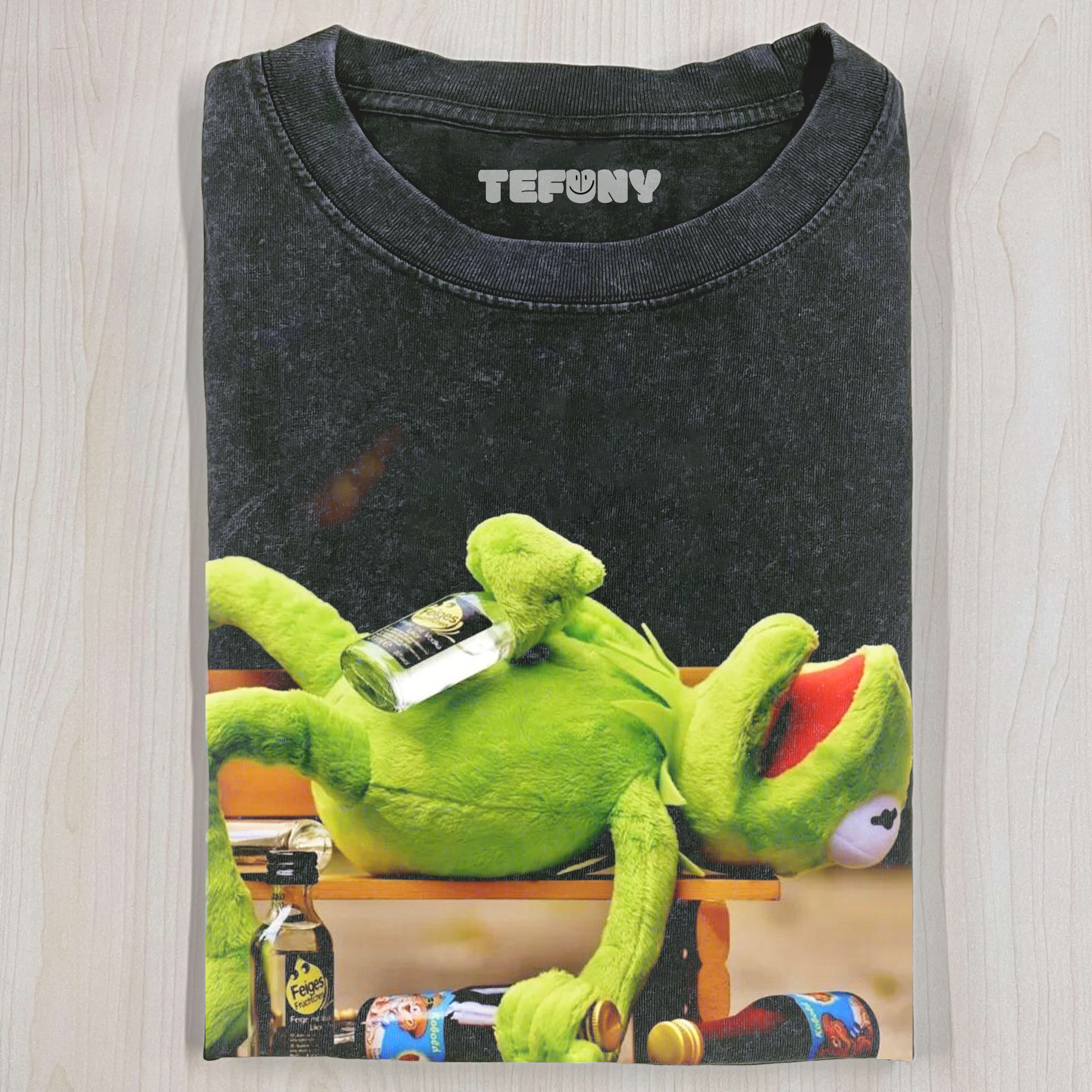 KERMIT THE FROG IS DRUNK T-SHIRT