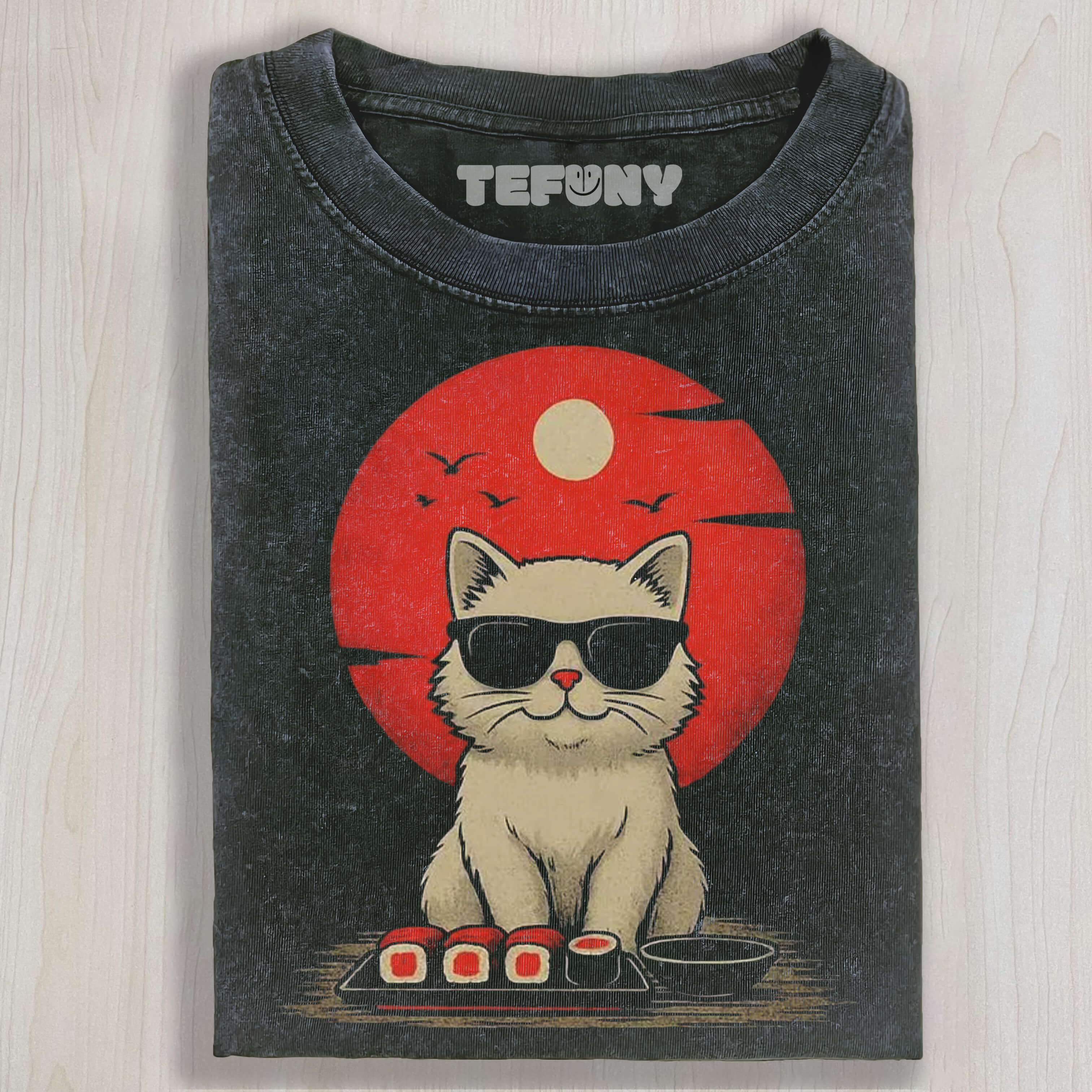 KITTEN EATS SUSHI T-SHIRT