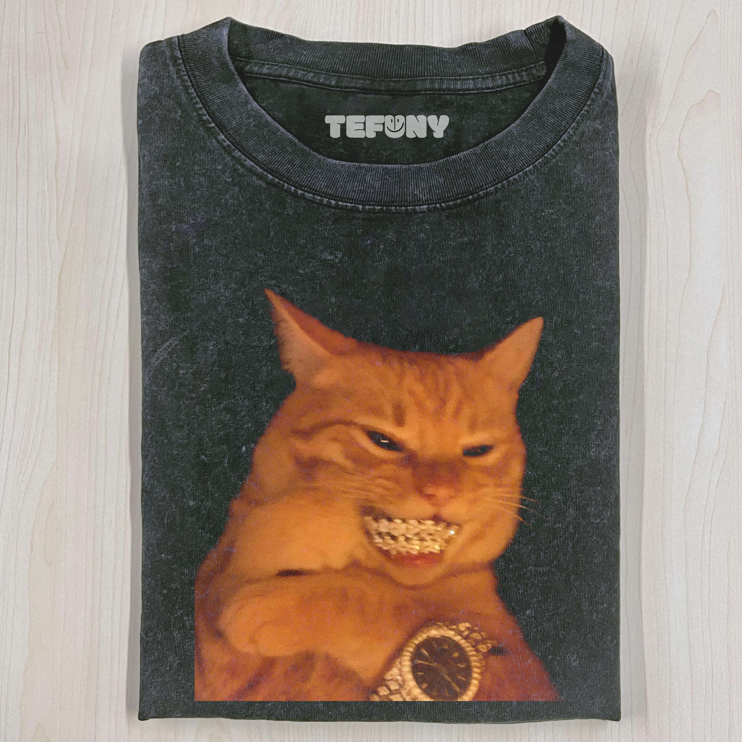 KITTEN GRINNING T-SHIRT