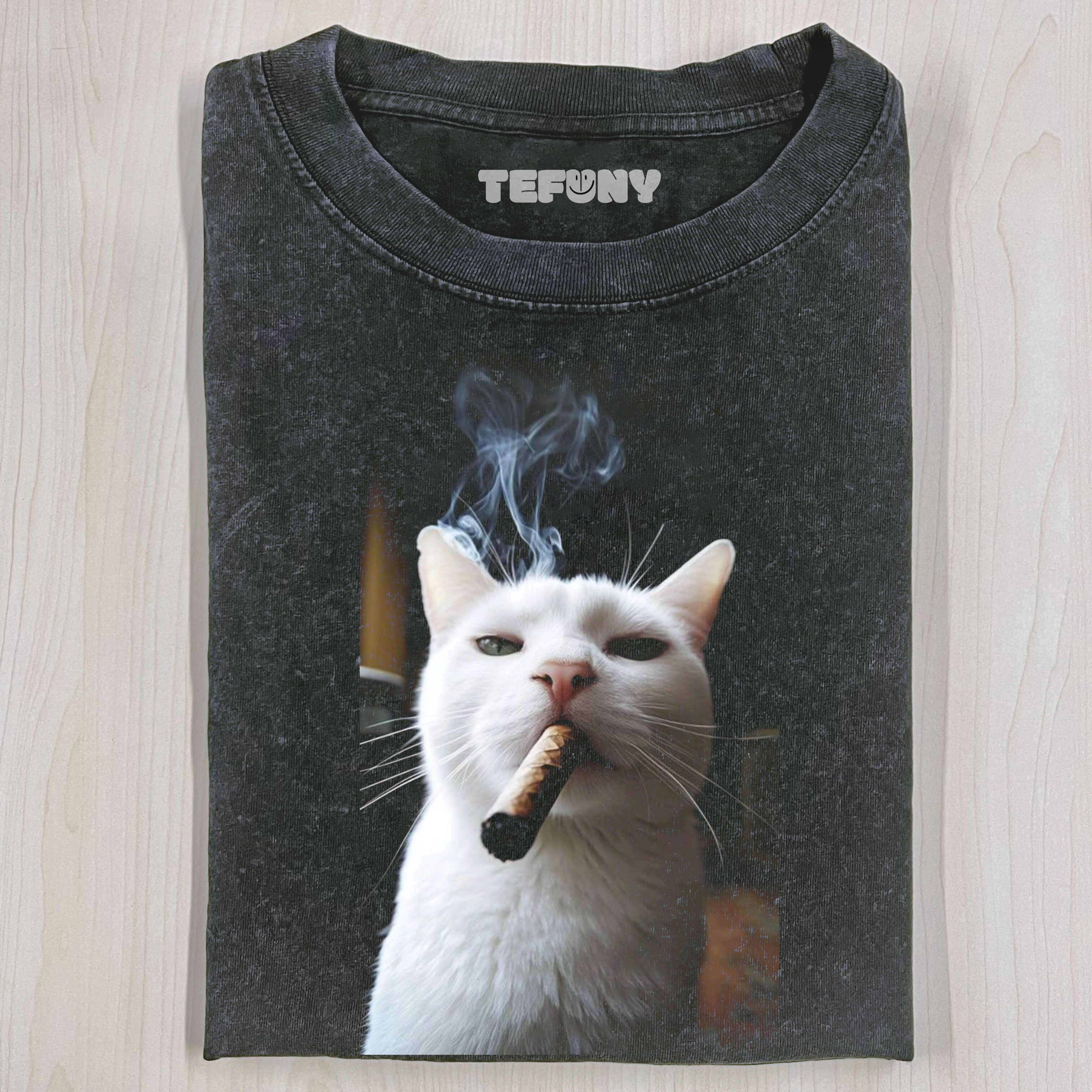 KITTEN SMOKING CIGAR T-SHIRT