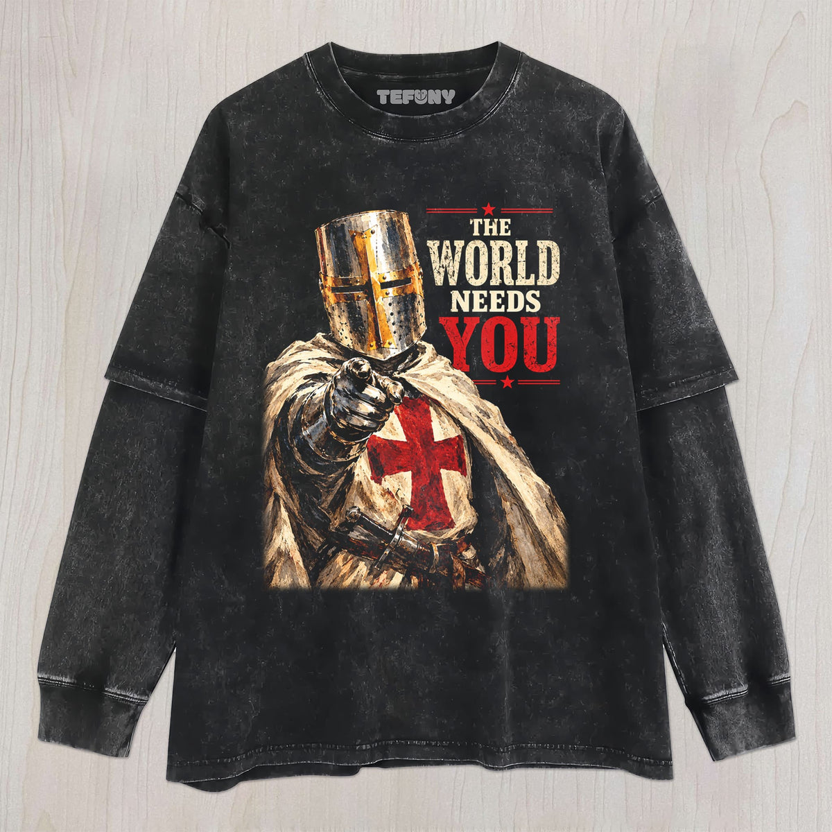 KNIGHT THE WORLD NEEDS YOU UNISEX TEE, TANK TOP, LAYERED LS, SWEATSHIRT & HOODIE