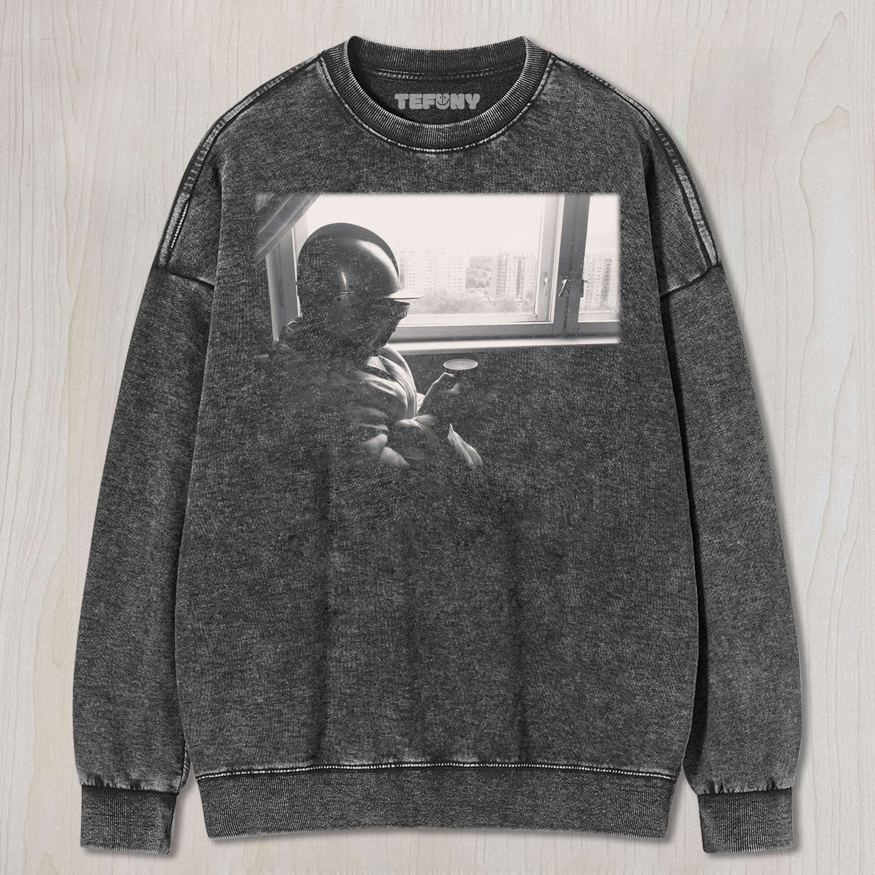 KNIGHT DRINKING COFFEE UNISEX TEE, TANK TOP, LAYERED LS, SWEATSHIRT & HOODIE