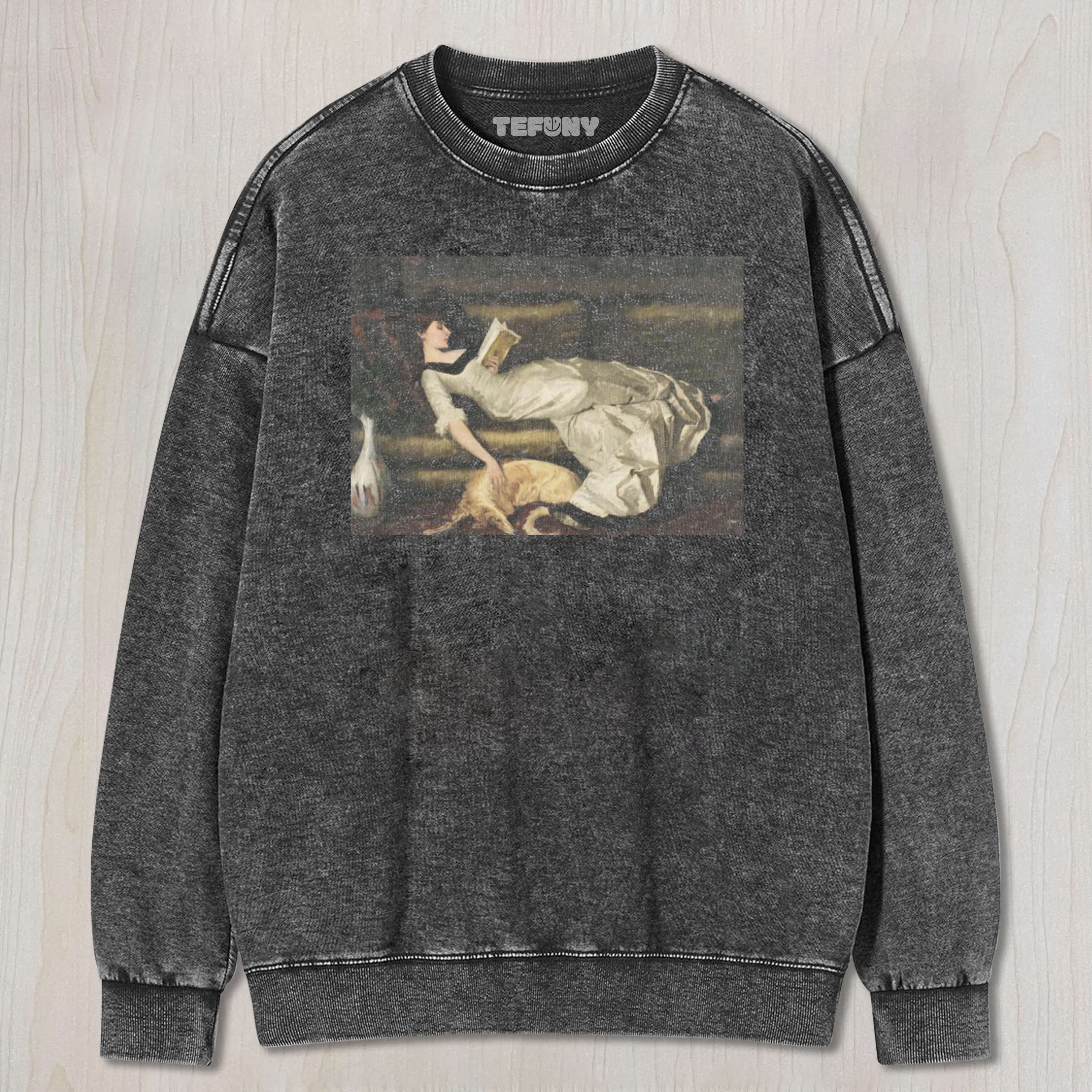 LADY RECLINING ON COUCH TEE & SWEAT & HOOD