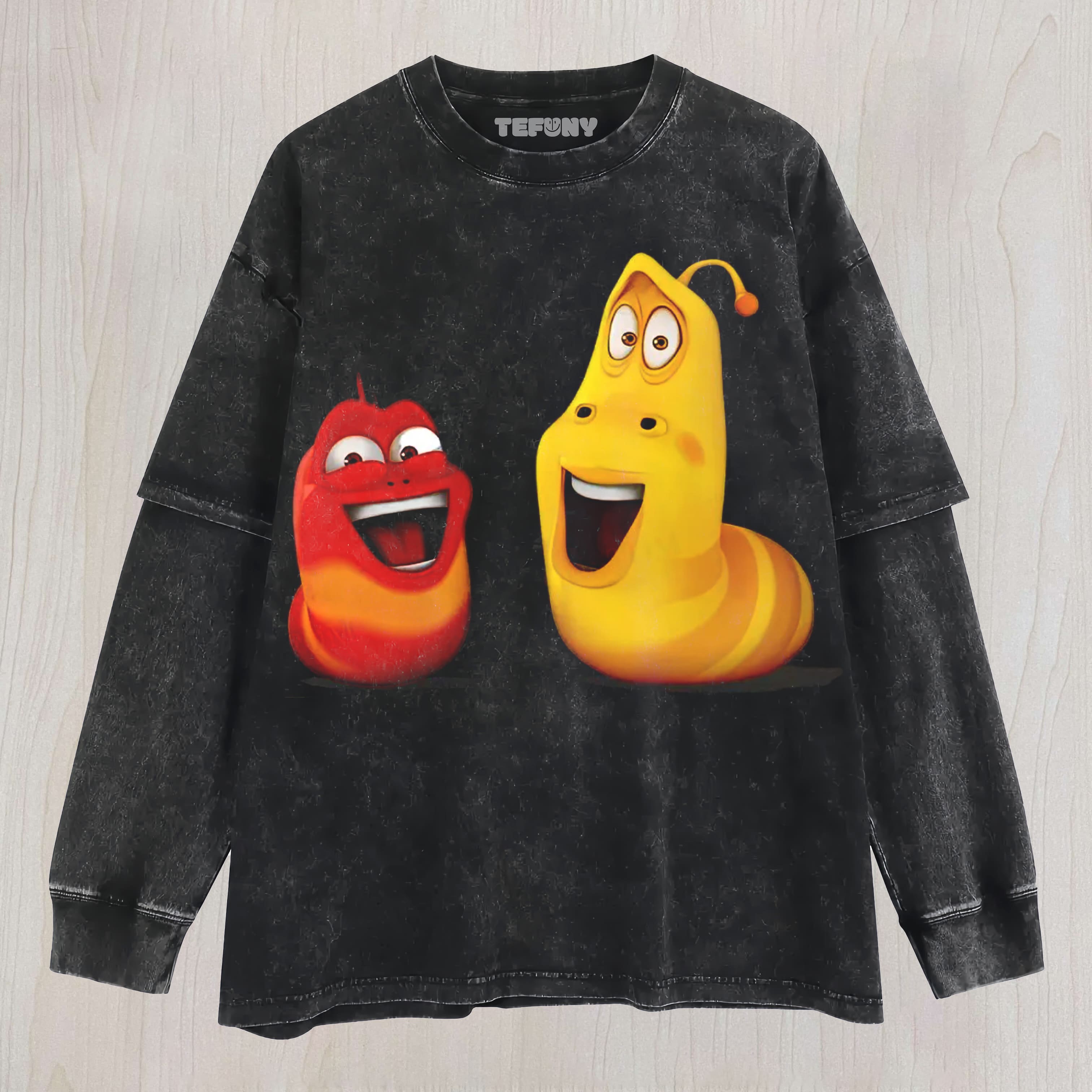LARVA DUO VINTAGE UNISEX TEE, TANK TOP, LAYERED LS, SWEATSHIRT & HOODIE