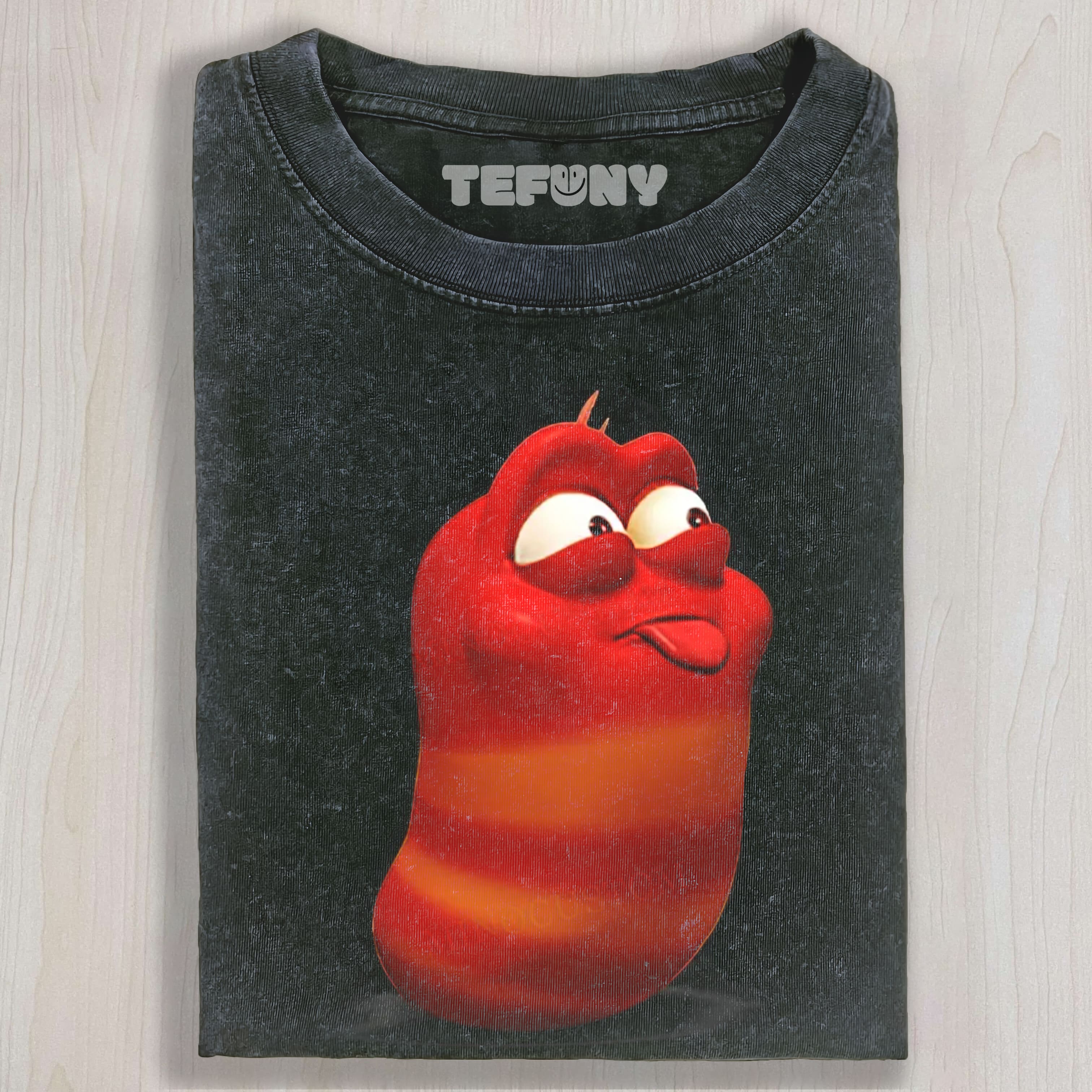 LARVA GOOFY FACE VINTAGE UNISEX TEE, TANK TOP, LAYERED LS, SWEATSHIRT & HOODIE