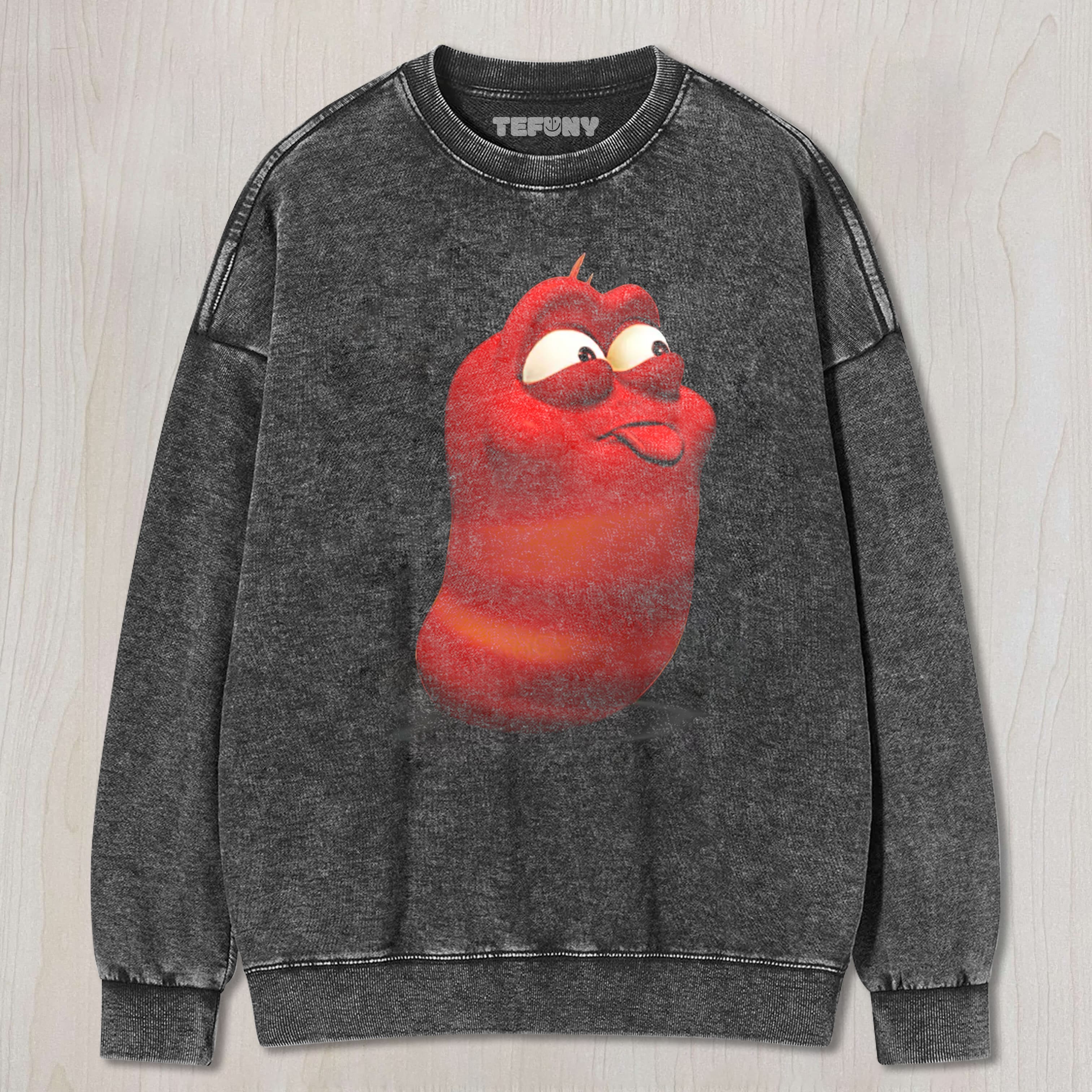 LARVA GOOFY FACE VINTAGE UNISEX TEE, TANK TOP, LAYERED LS, SWEATSHIRT & HOODIE