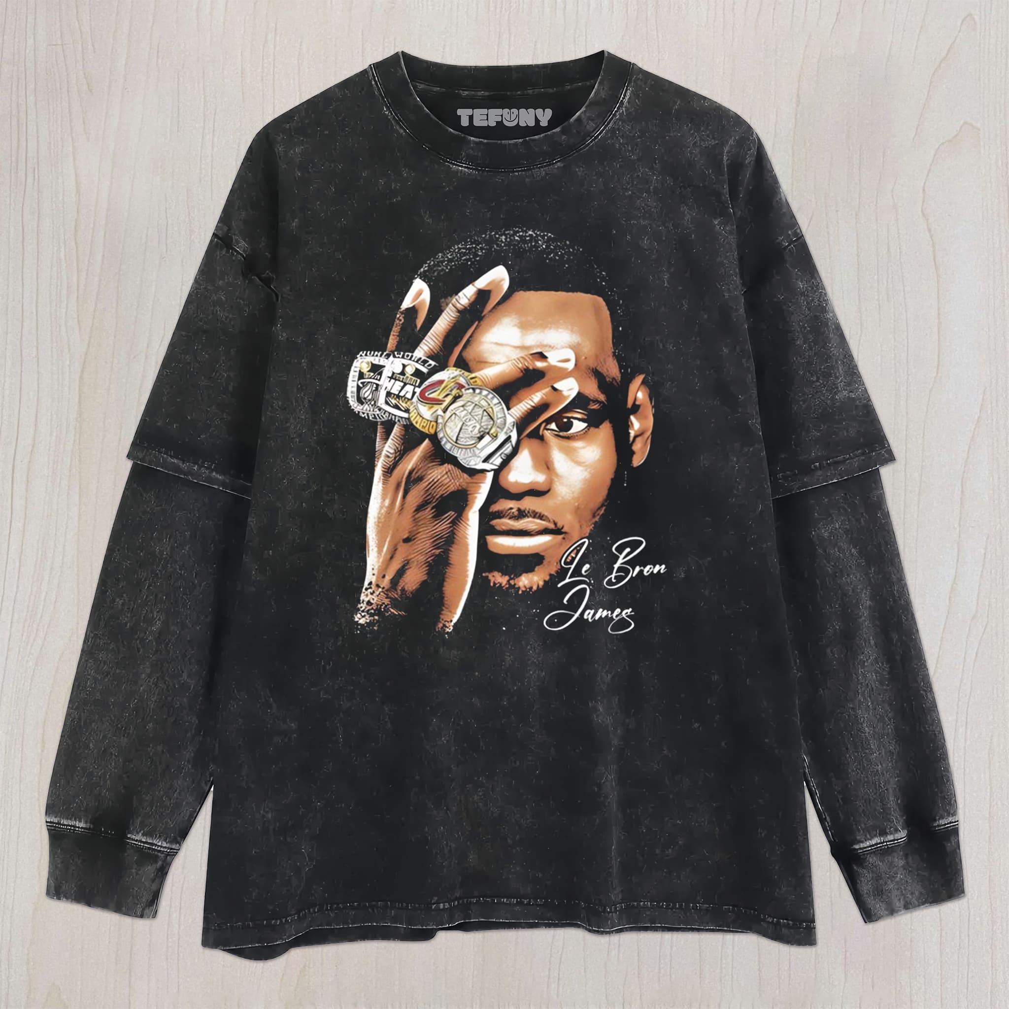 LEBRON JAMES 4 RING UNISEX TEE, TANK TOP, LAYERED LS, SWEATSHIRT & HOODIE