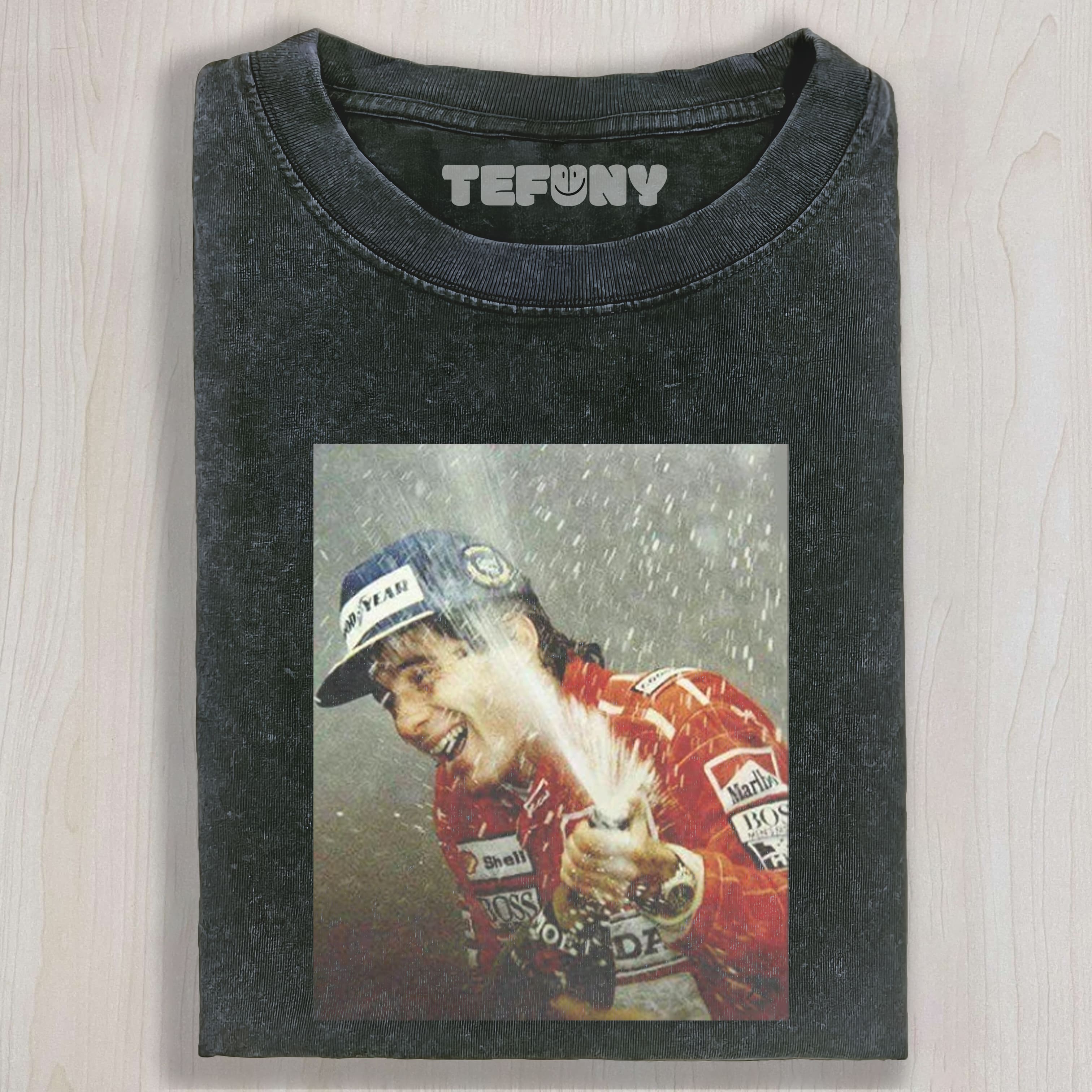 LEGEND IN CHAMPAGNE RAIN - SENNA'S VICTORY MOMENT TEE & SWEAT & HOOD