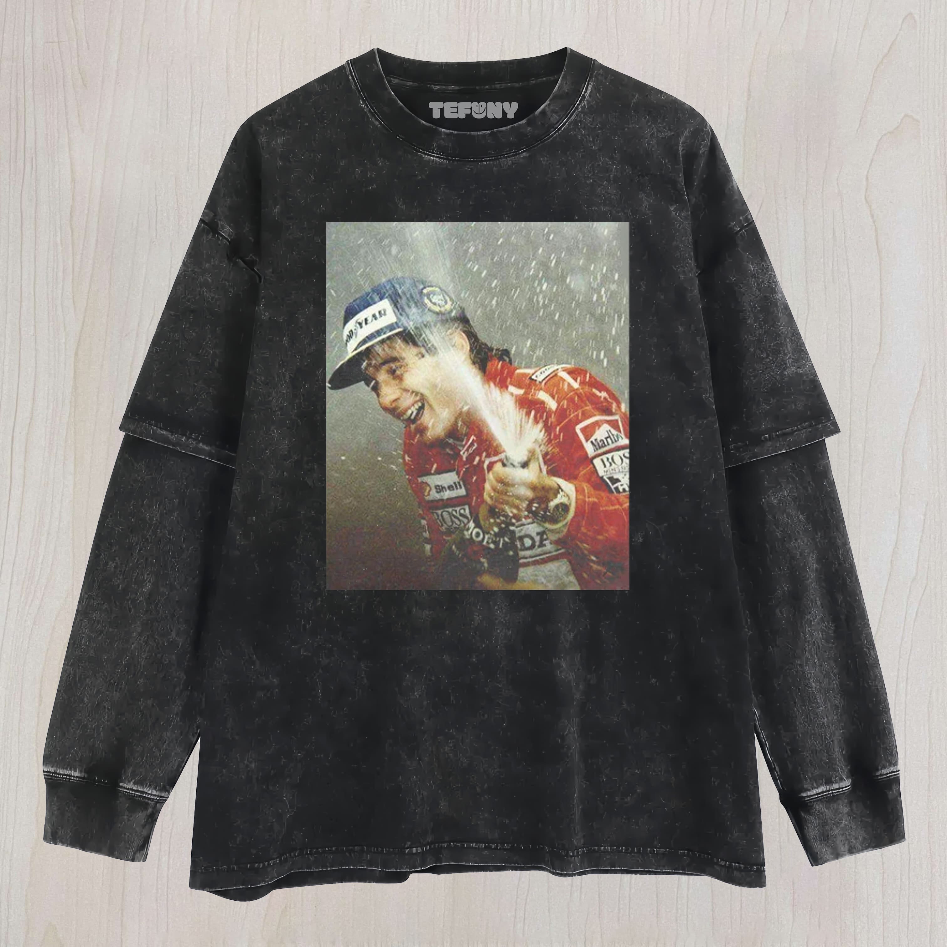 LEGEND IN CHAMPAGNE RAIN - SENNA'S VICTORY MOMENT LAYERED LONG SLEEVE