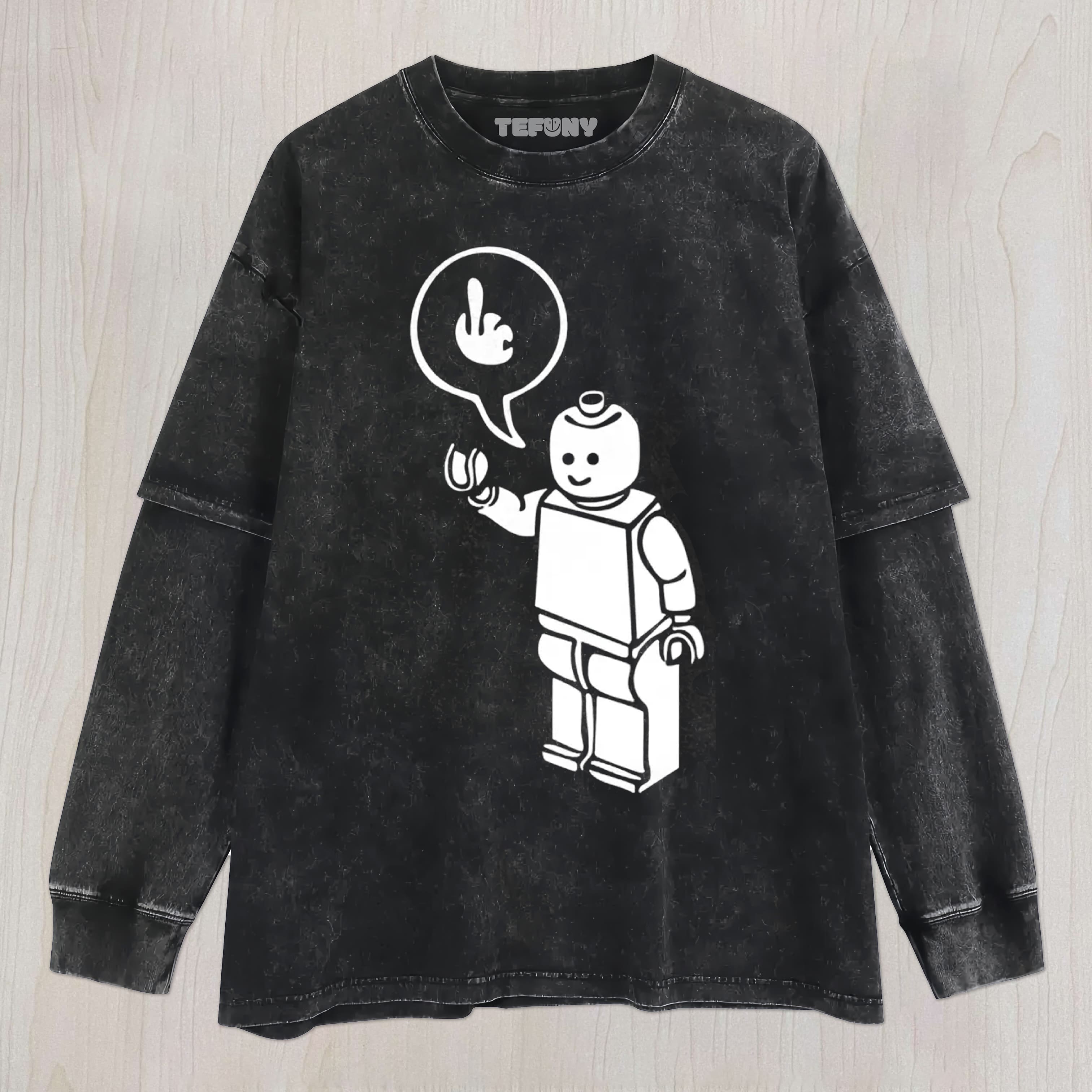 LEGO MIDDLE FINGER UNISEX TEE, TANK TOP, LAYERED LS, SWEATSHIRT & HOODIE