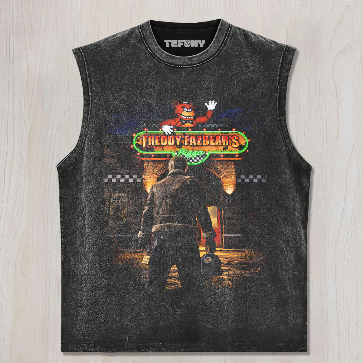 LEON & FIVE NIGHTS AT FREDDY'S UNISEX TEE, TANK TOP, LAYERED LS, SWEATSHIRT & HOODIE