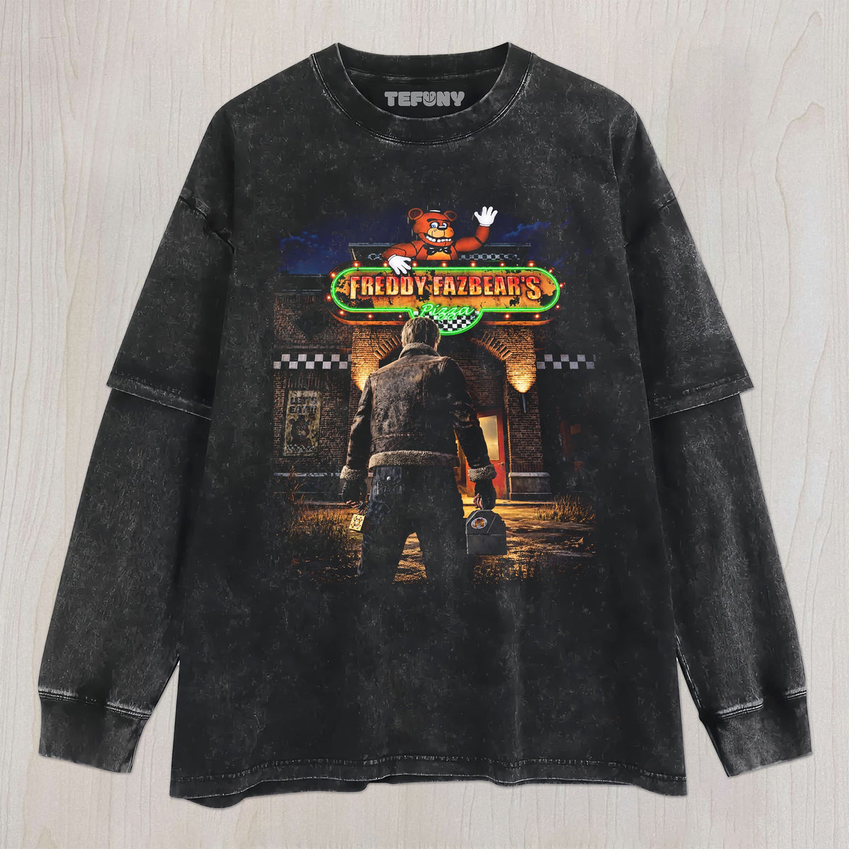 LEON & FIVE NIGHTS AT FREDDY'S UNISEX TEE, TANK TOP, LAYERED LS, SWEATSHIRT & HOODIE